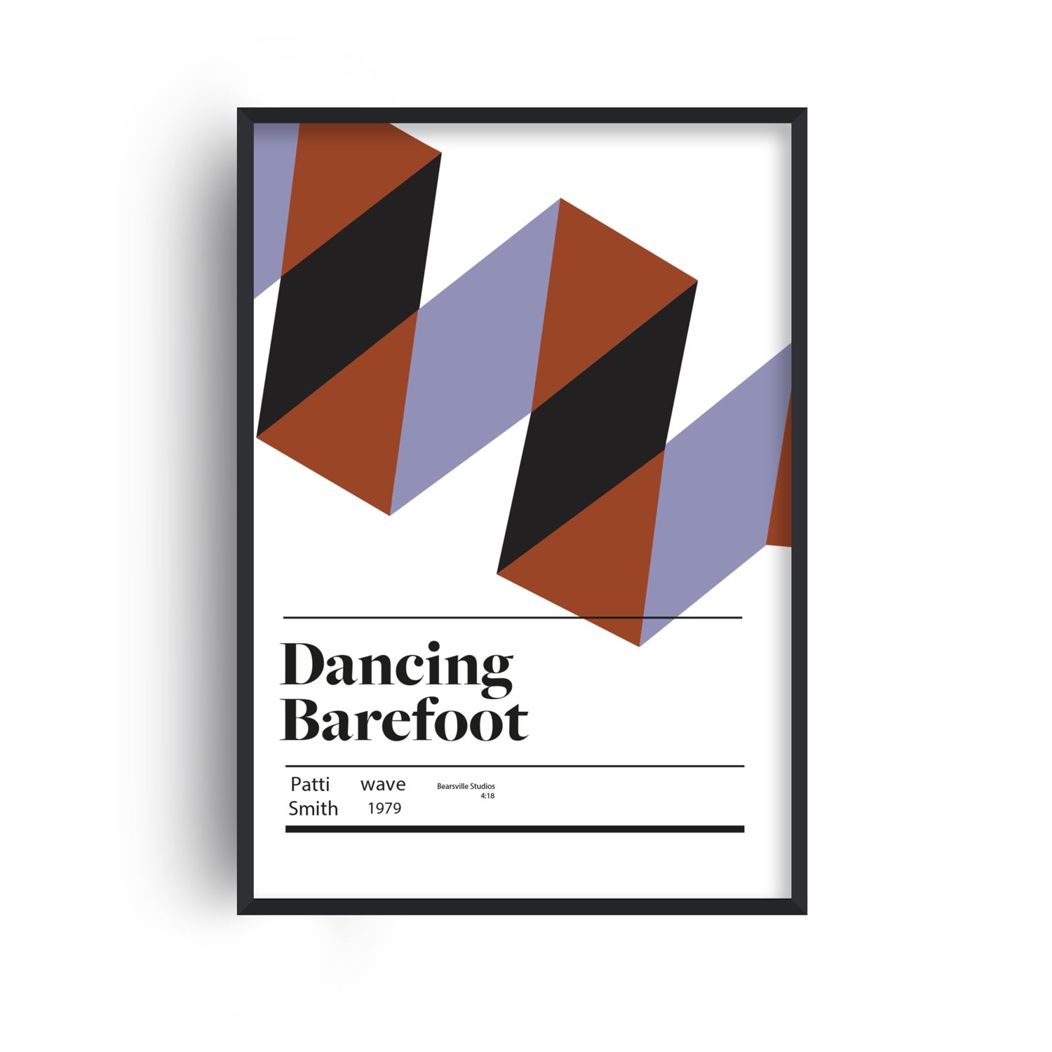 Dancing Barefoot Retro Giclée Art Print A3 Fanclub