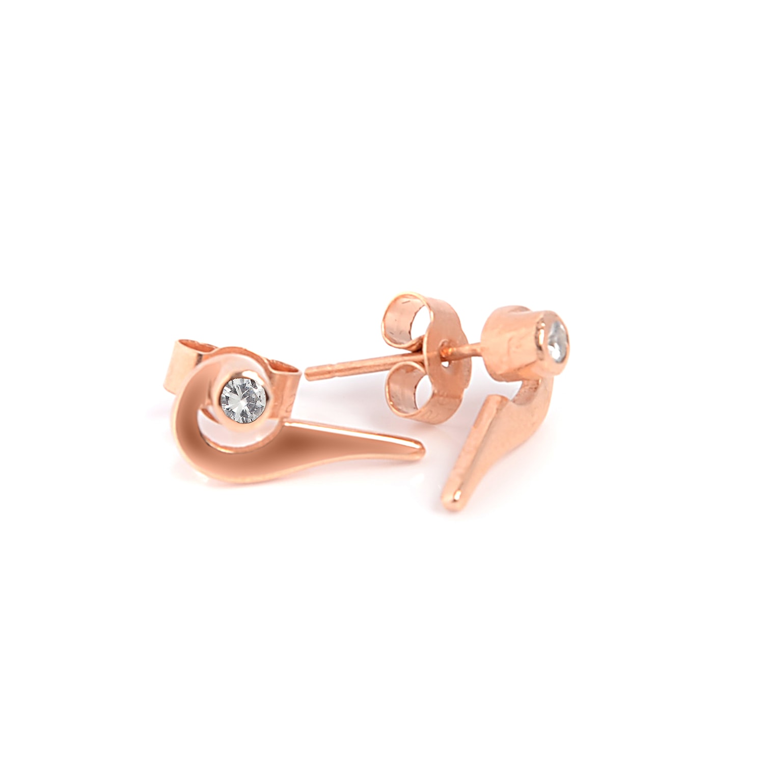 Women’s Juliet Earrings - White Sapphires & Rose Gold Lee Renee