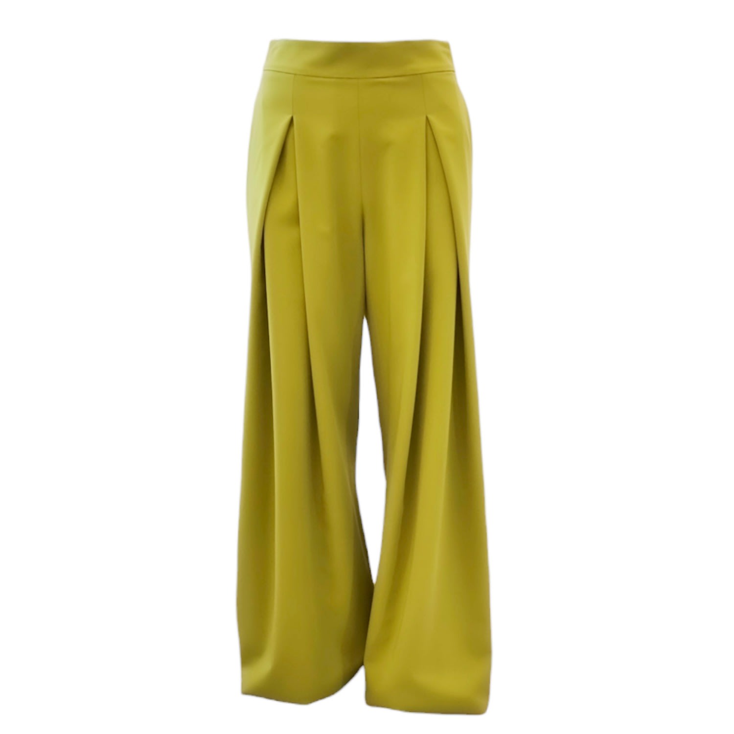 Women’s Green Wide Leg Pants In Lime Small Lagami