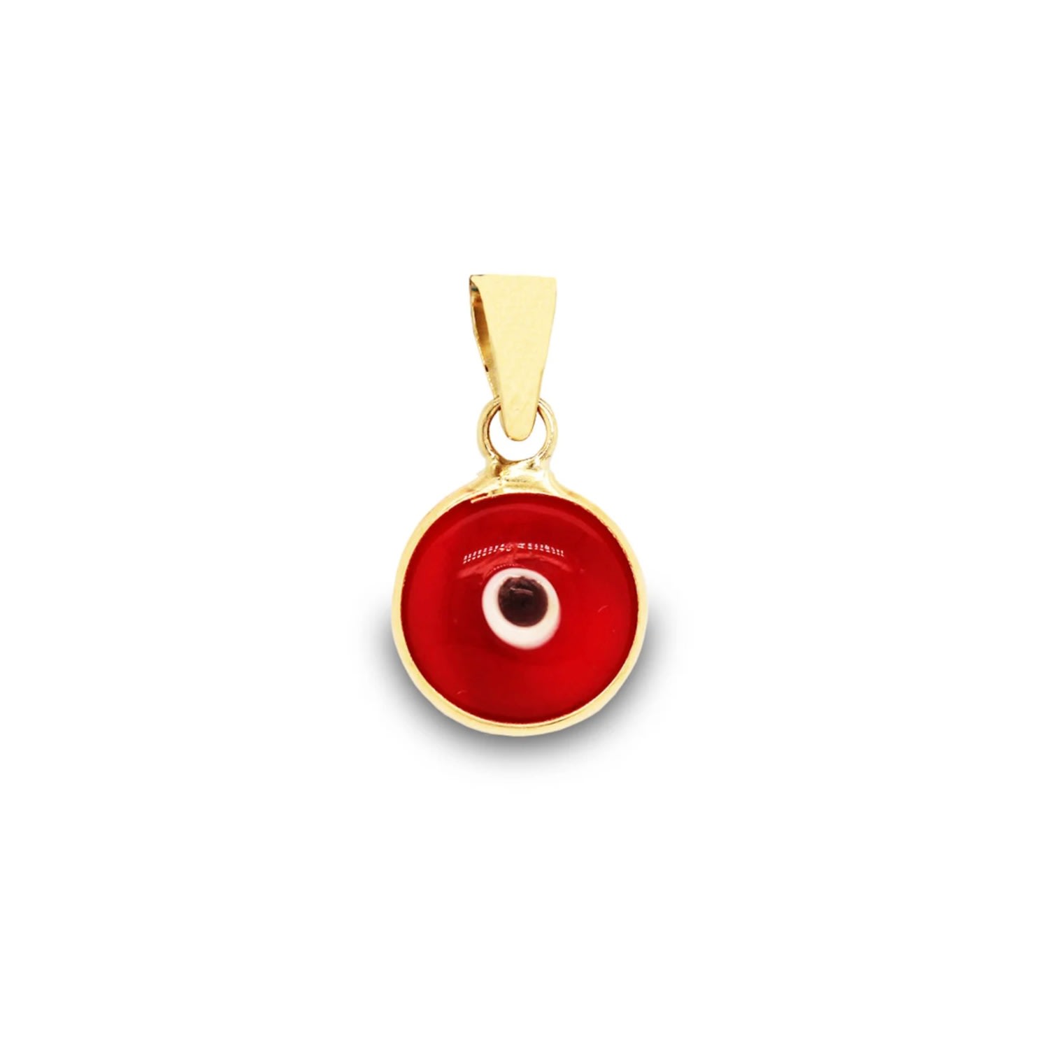 Women’s Red Evil Eye Pendant, Solid Gold Evil Eye Pendant Jewelsty Fine Jewelry