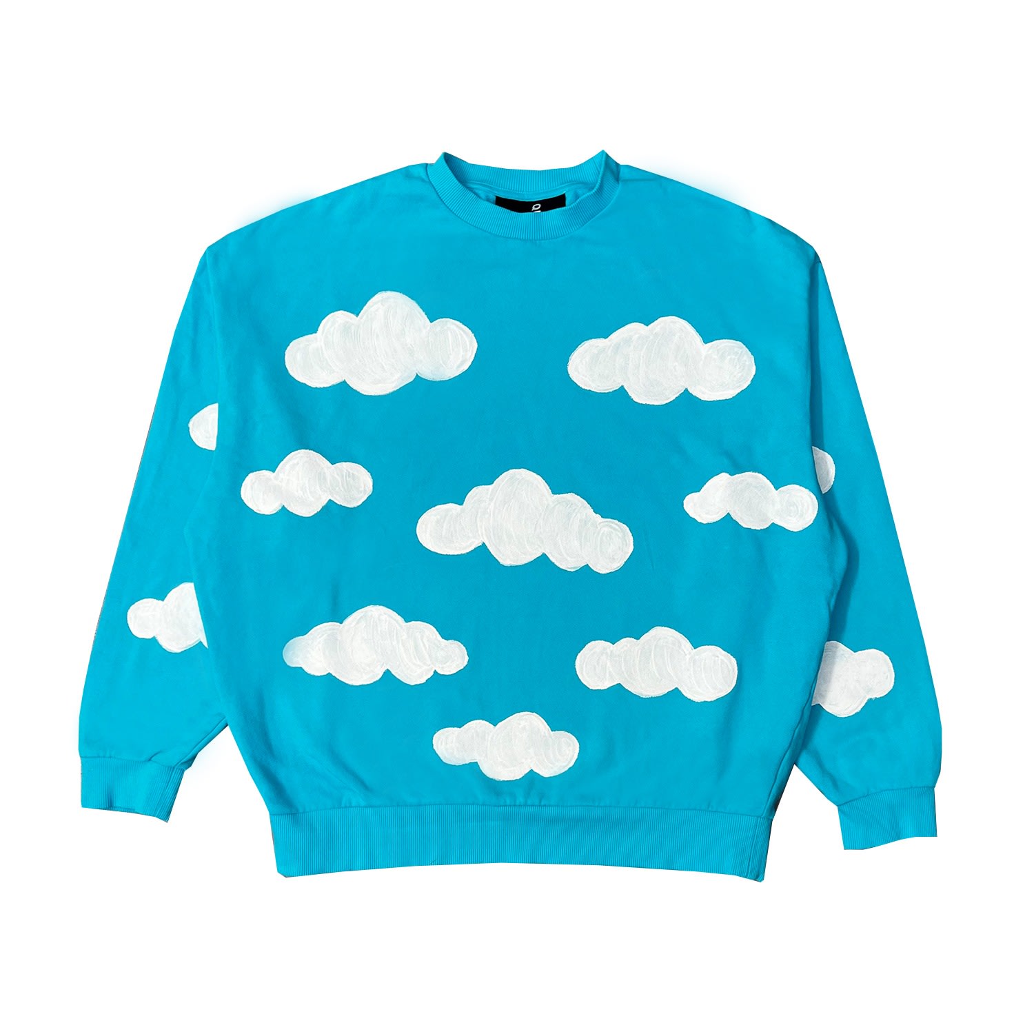 White / Blue Blue Cloud Sweatshirt Extra Large Quillattire