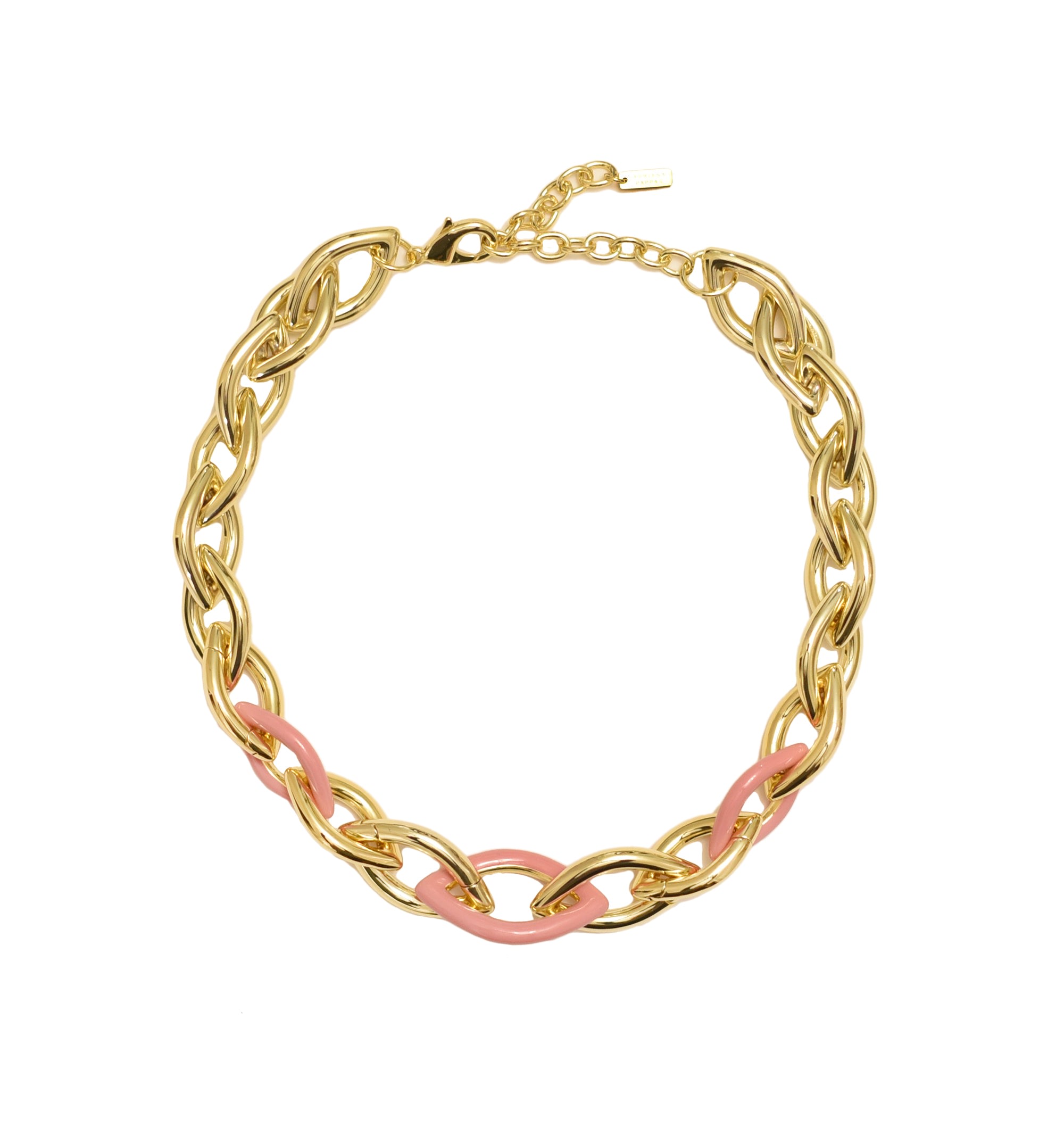 Women’s Enamel Links Necklace - Blush Adriana Pappas Designs