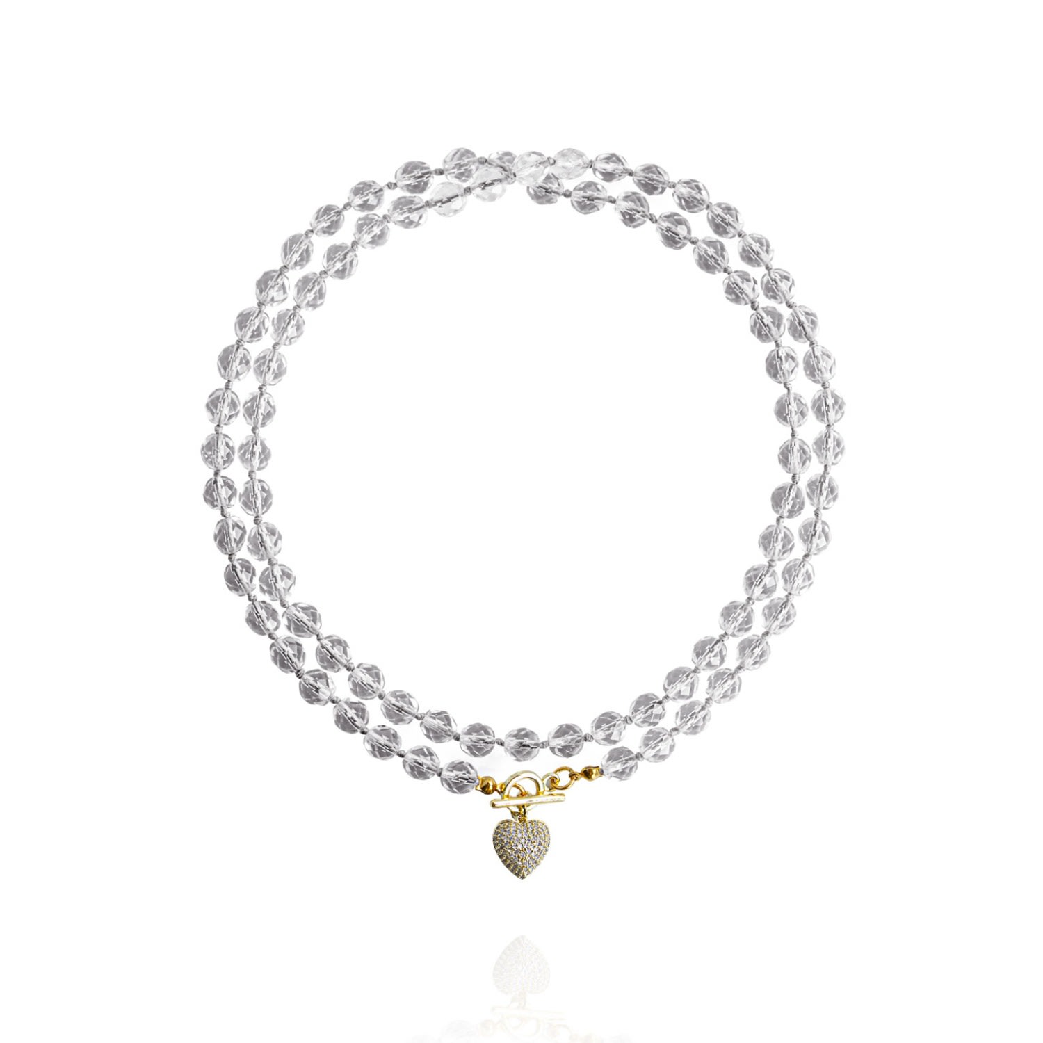 Women’s Gold / Silver Leni Loop Necklace In Crystal Saule Label