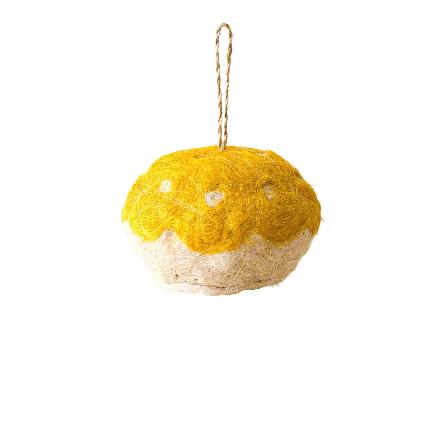 Yellow / Orange Coco Coir Animal Planter - Jellyfish Likhâ