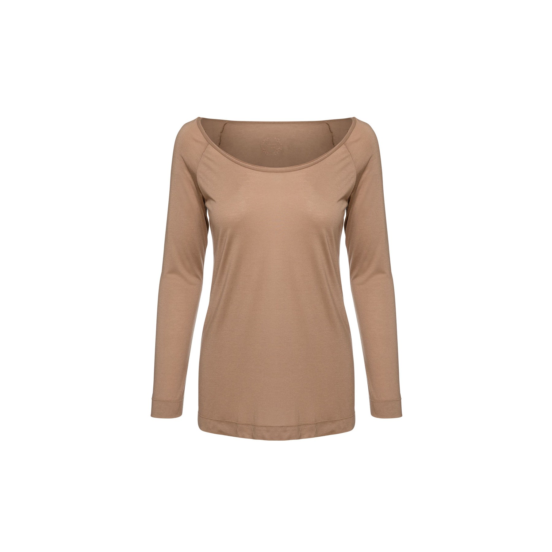 Women’s Brown Cashmere Blend Long Sleeve Top Small Conquista