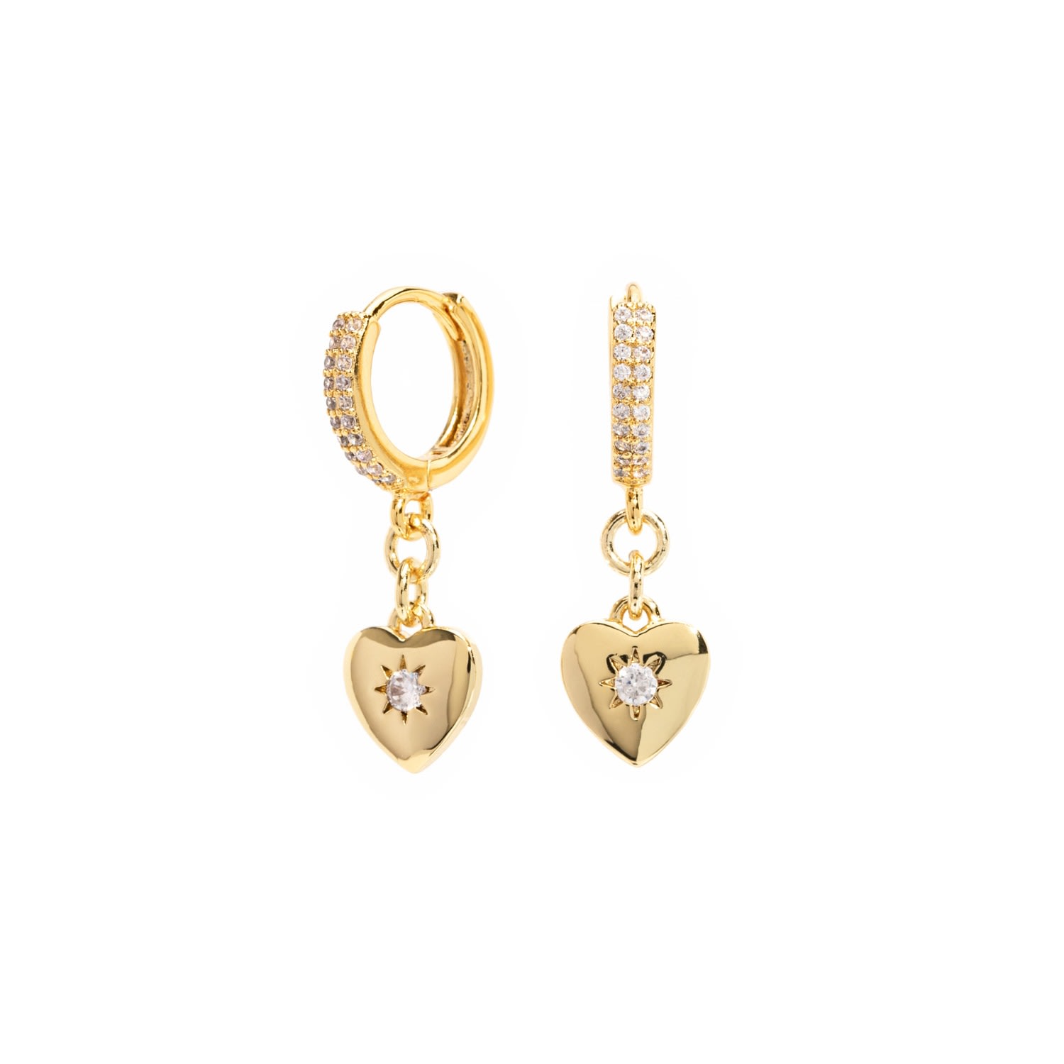 Women’s Amour Heart-Shaped Gold Filled Drop Earrings The Essential Jewels