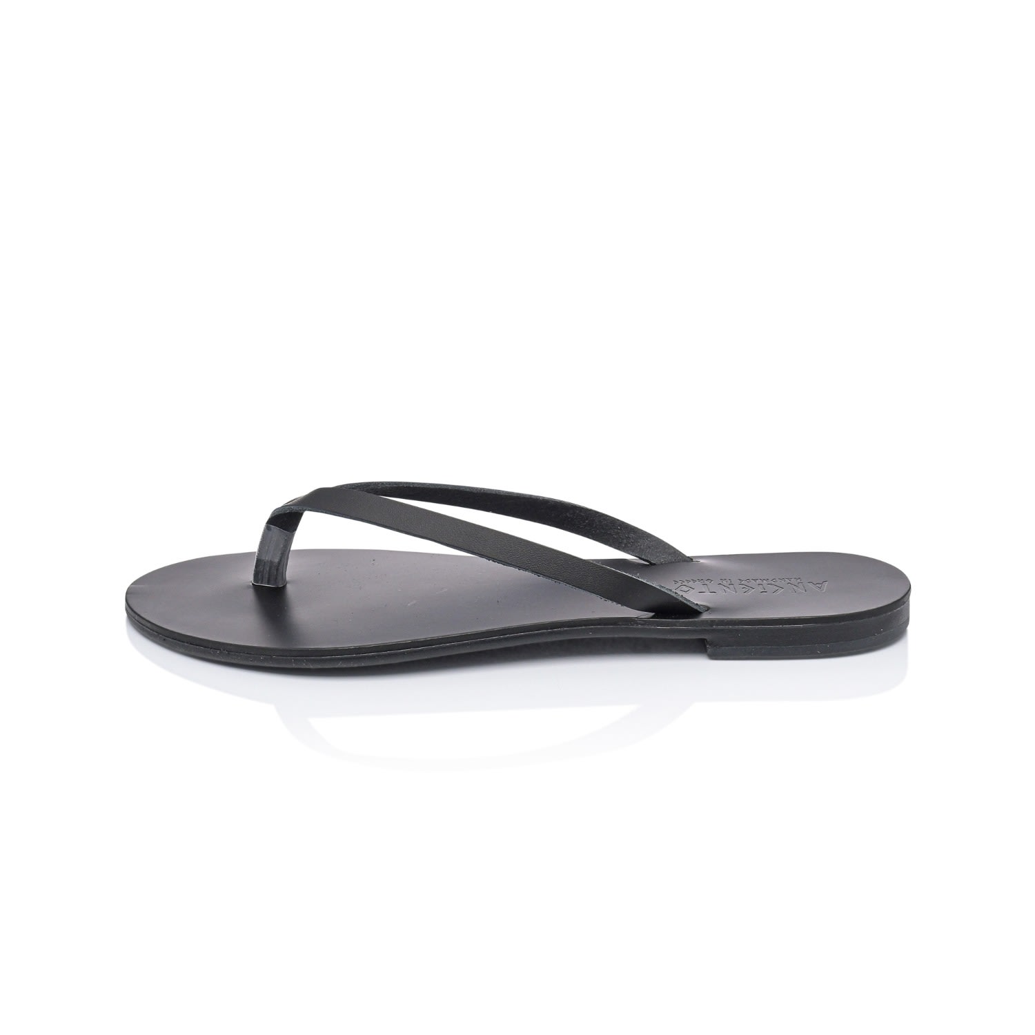 Achelois Black Handcrafted Leather Flip Flop Sandal For Women 3 Uk Ancientoo