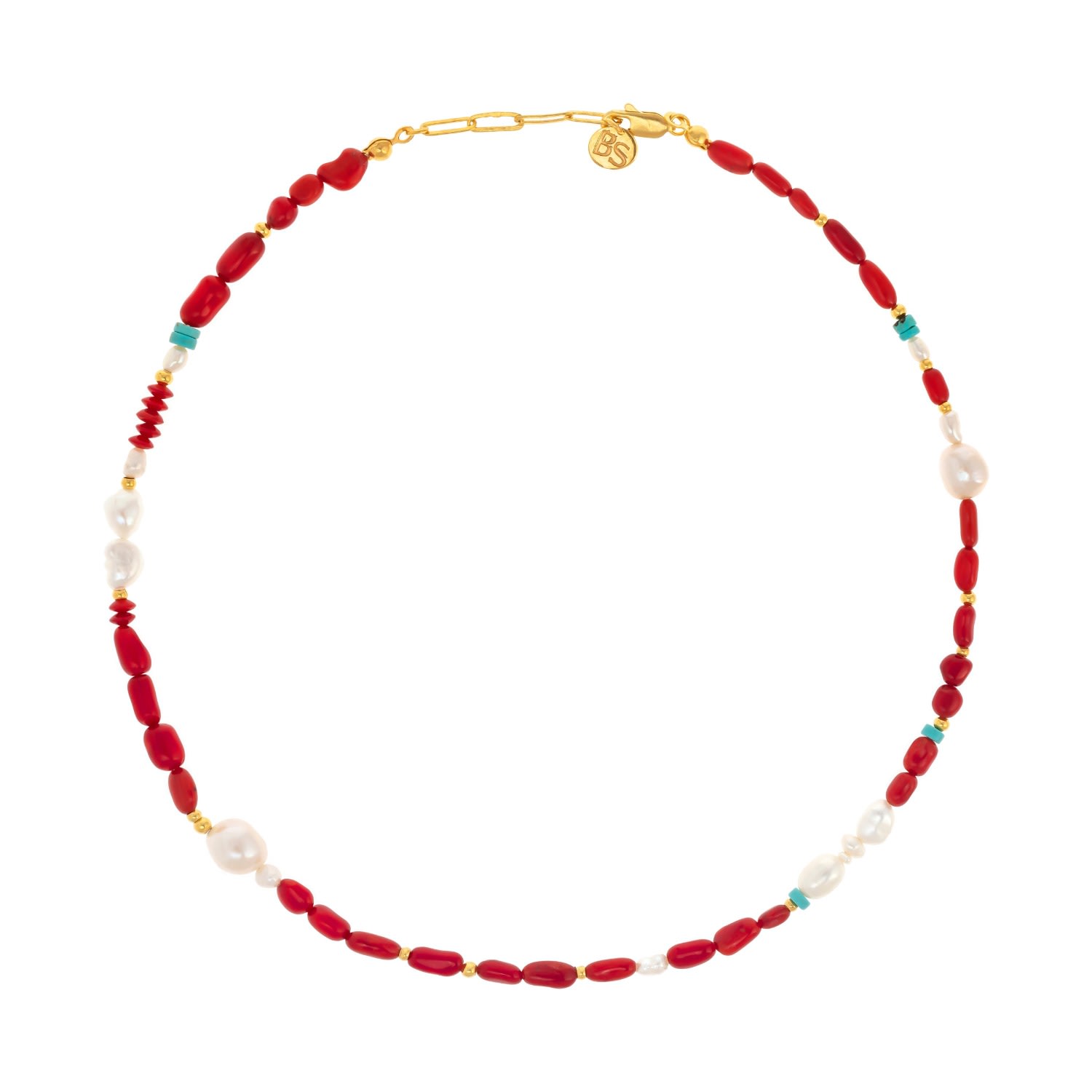 Women’s Red / White Levi Necklace Bonjouk Studio