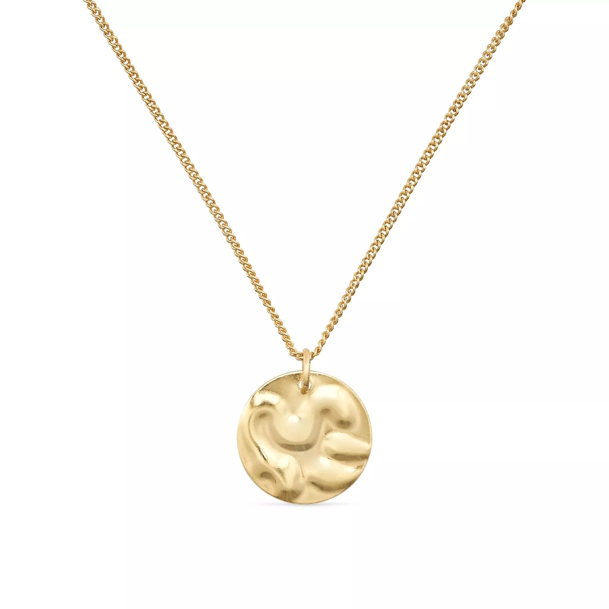 Women’s Chunky Gold Coin Medallion Necklace Elk & Bloom - Everyday Fine Jewellery