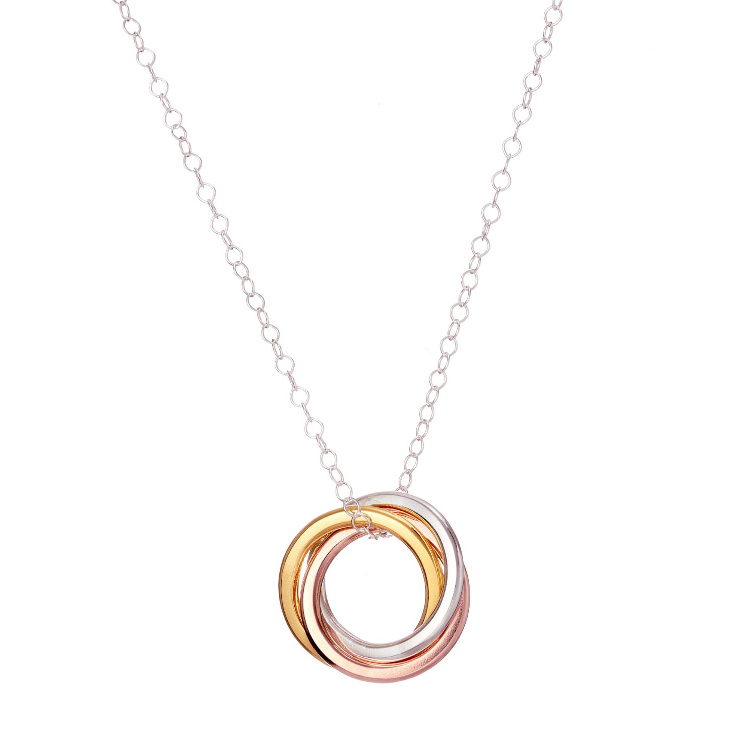 Women’s Silver Mixed Gold Russian Ring Necklace Posh Totty Designs