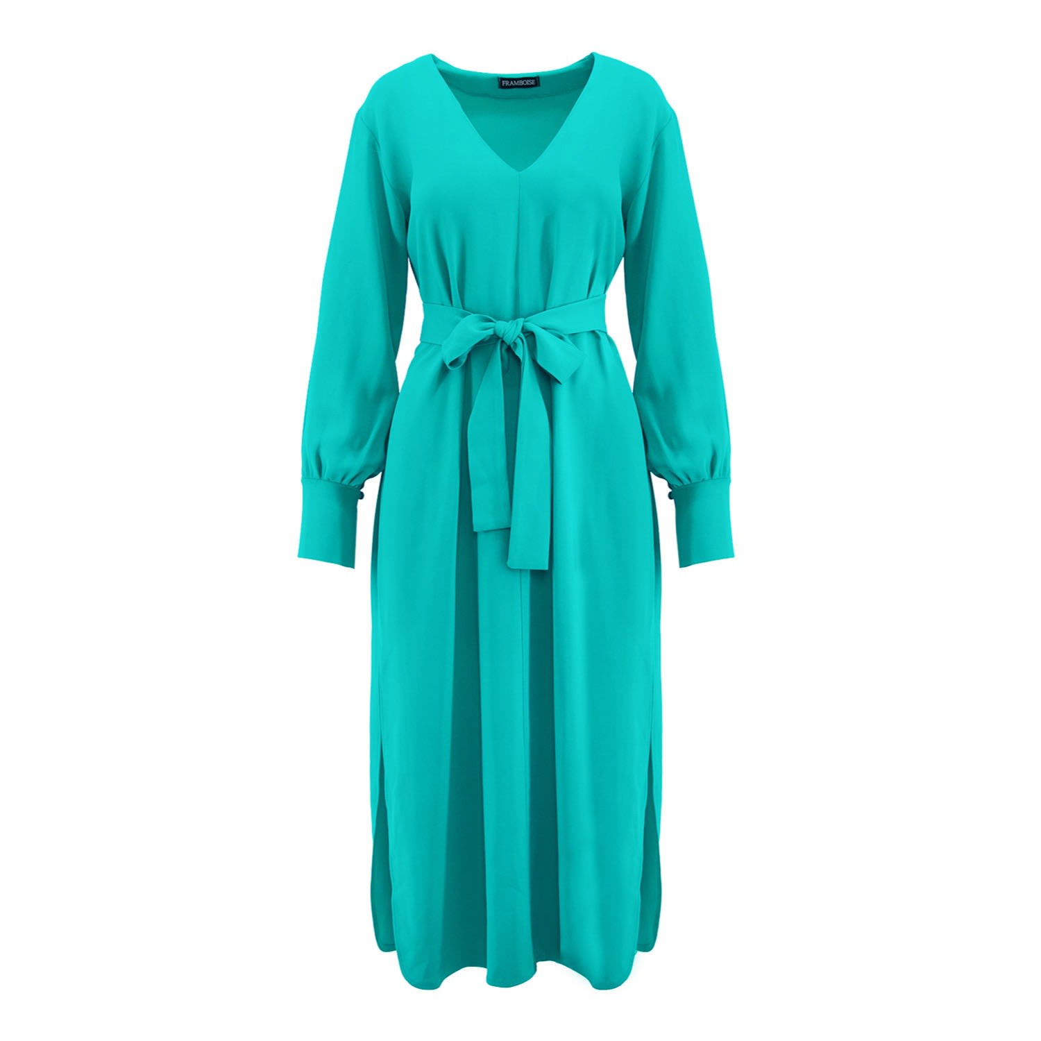 Women’s Althea Midi Blue Silk Dress Medium Framboise