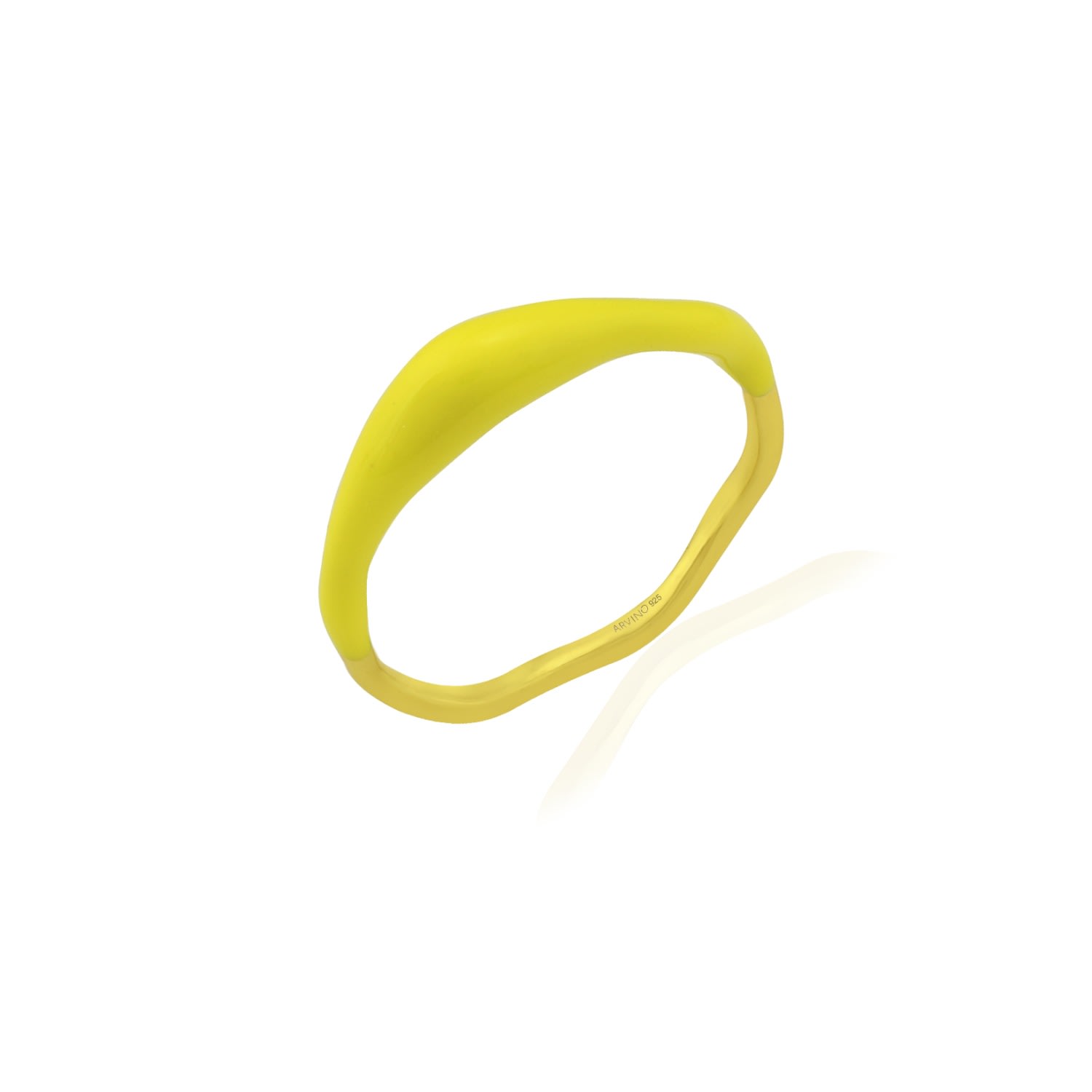 Women’s Yellow Enamel Molten Ring- Gold Vermeil Arvino