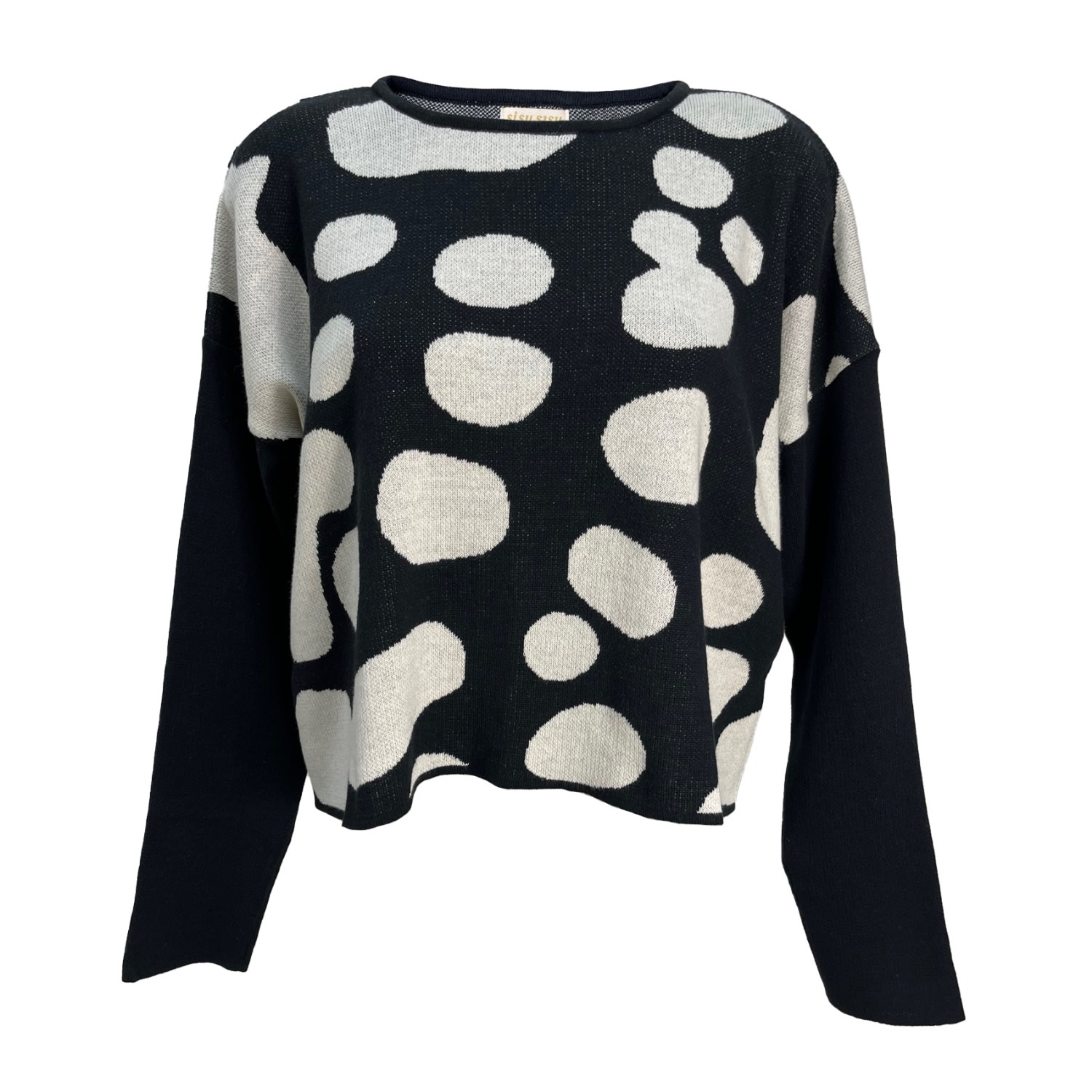 Women’s Black / White Goliath Sweater Small Sisu Sisu