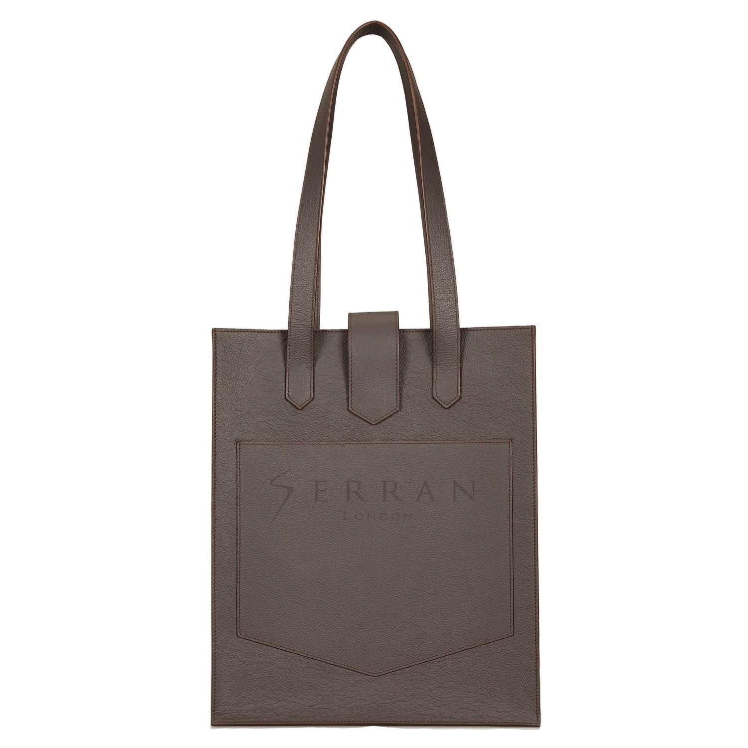 Women’s Brown Leather Tote Bag Chocolate One Size Serran London