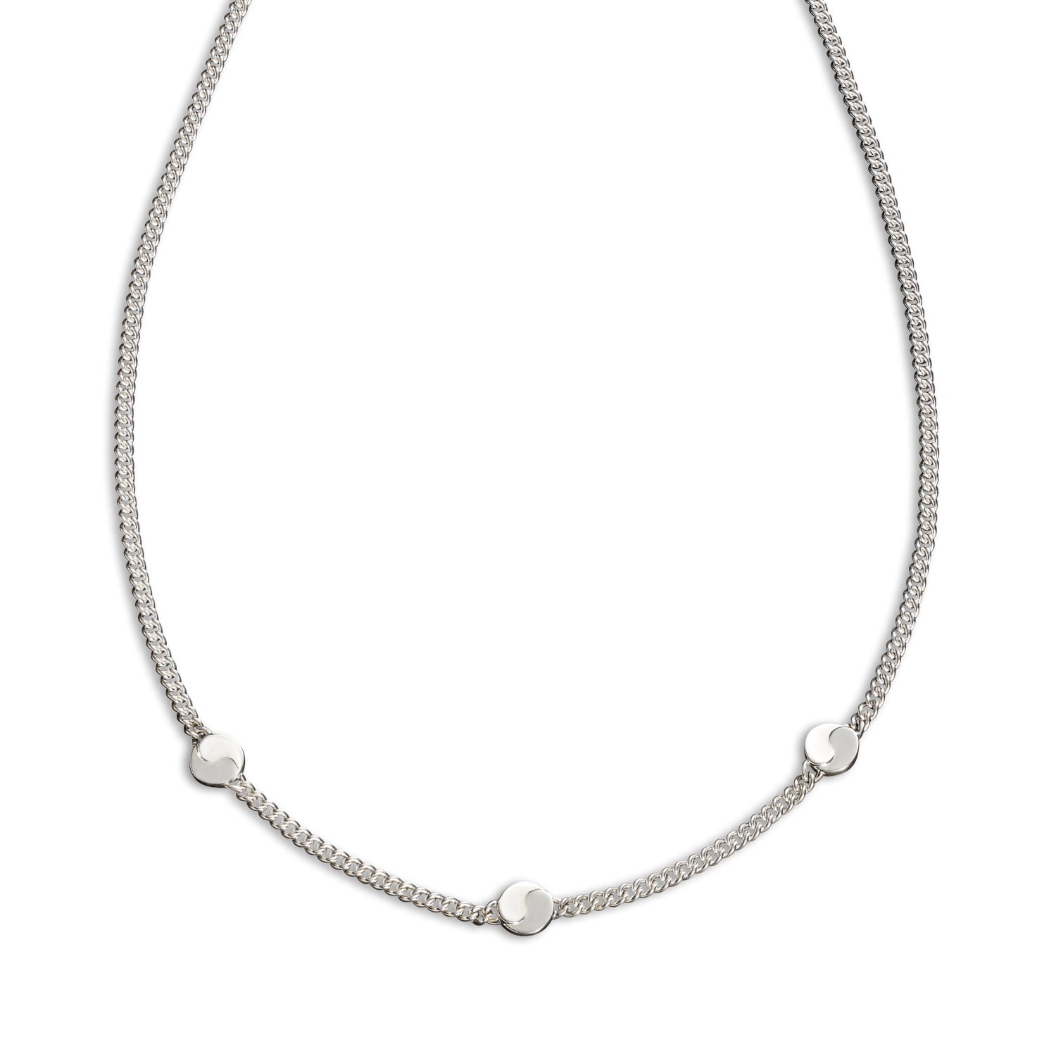 Men’s Taegeuk Peace Necklace - Sterling Silver - Silver Loupn