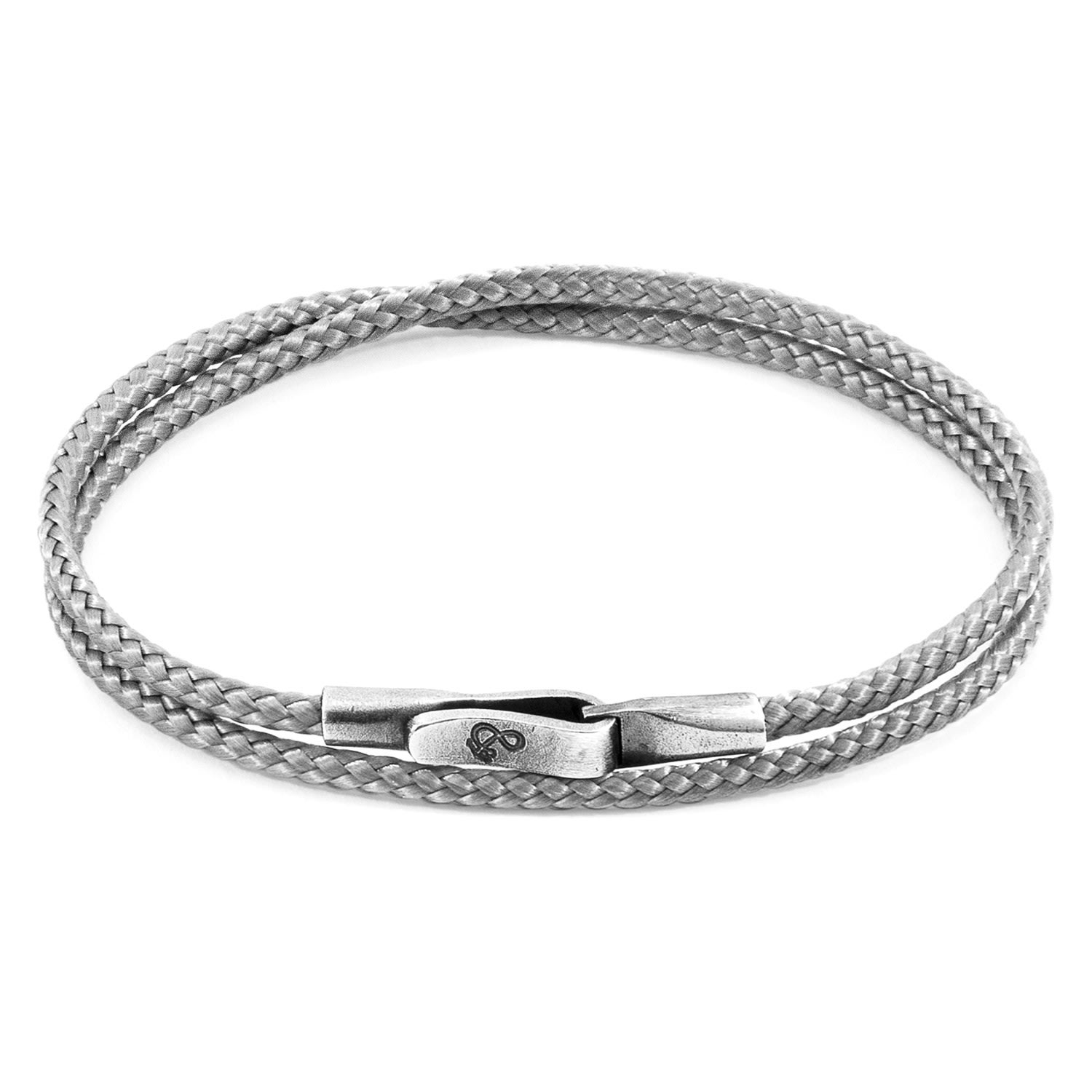 Men’s Silver / Grey Classic Grey Liverpool Silver & Rope Bracelet Anchor & Crew