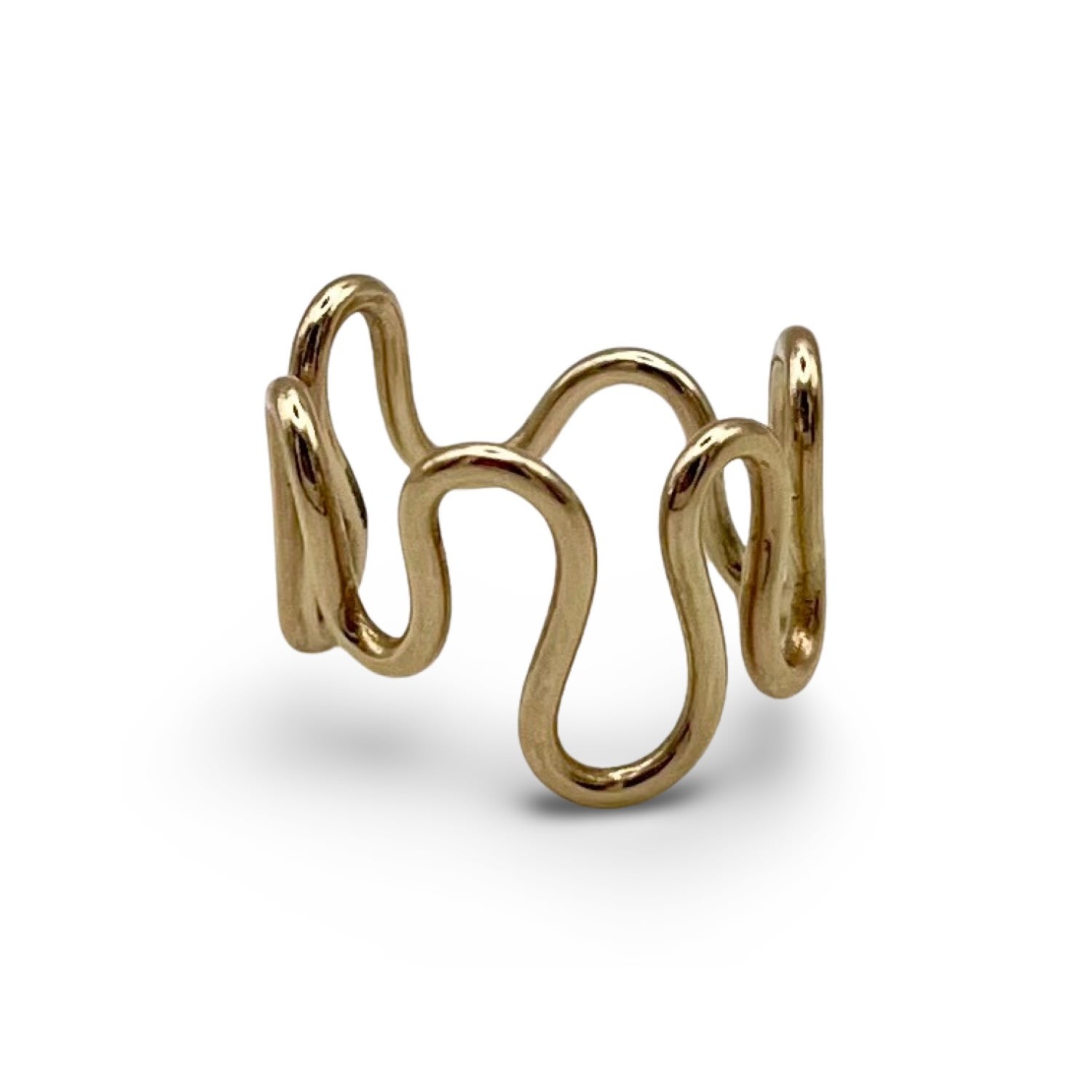 Women’s The Golden Ripple Ring Sylvah Jewellery