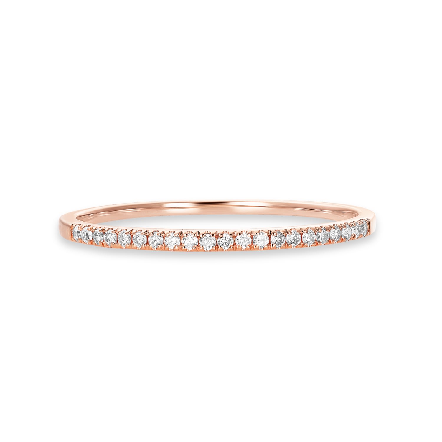 Women’s Essential Slim Diamond Band - Rose Gold Caye Joaillier