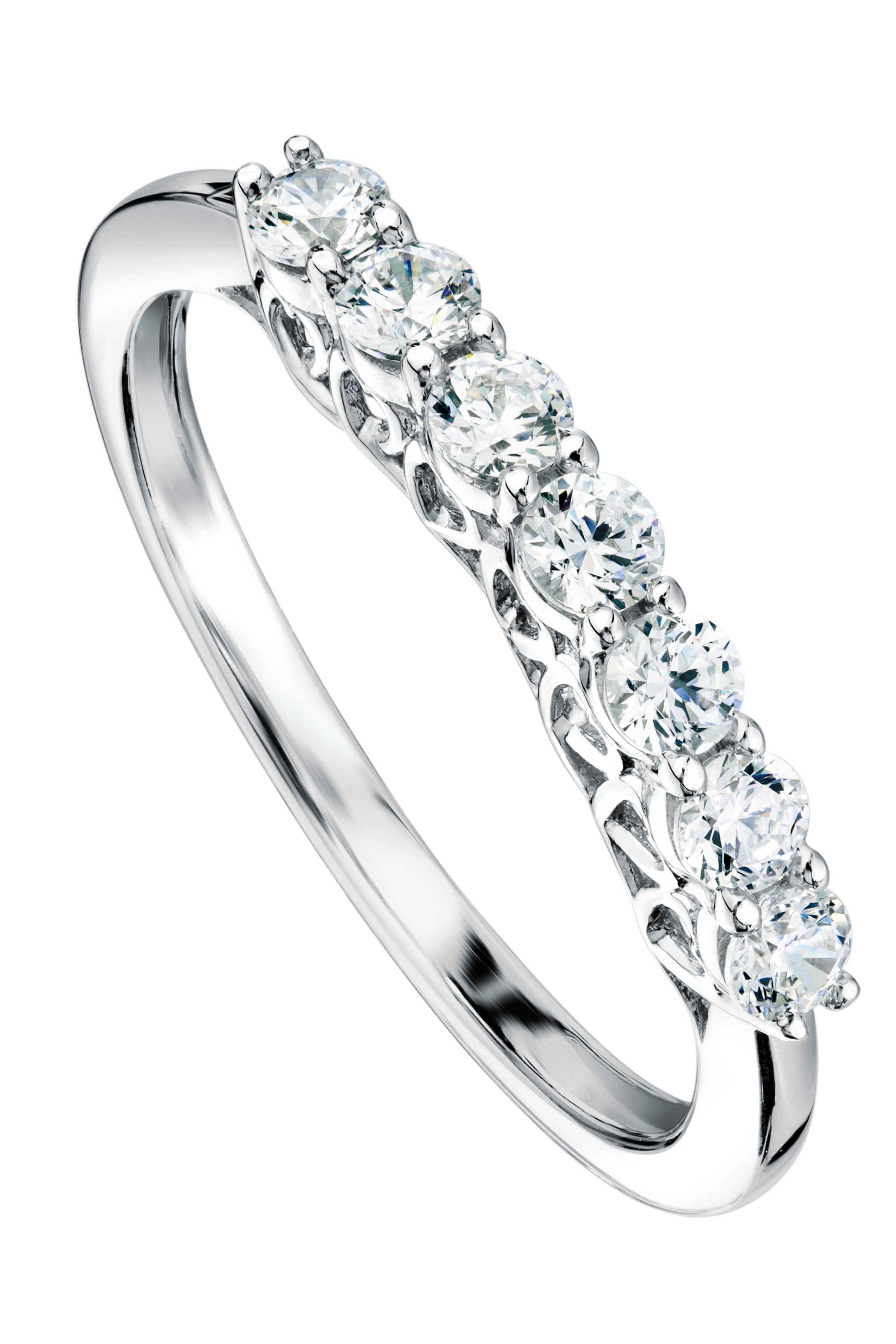 Women’s Silver Nora White Gold Lab Grown Diamond Ring Created Brilliance