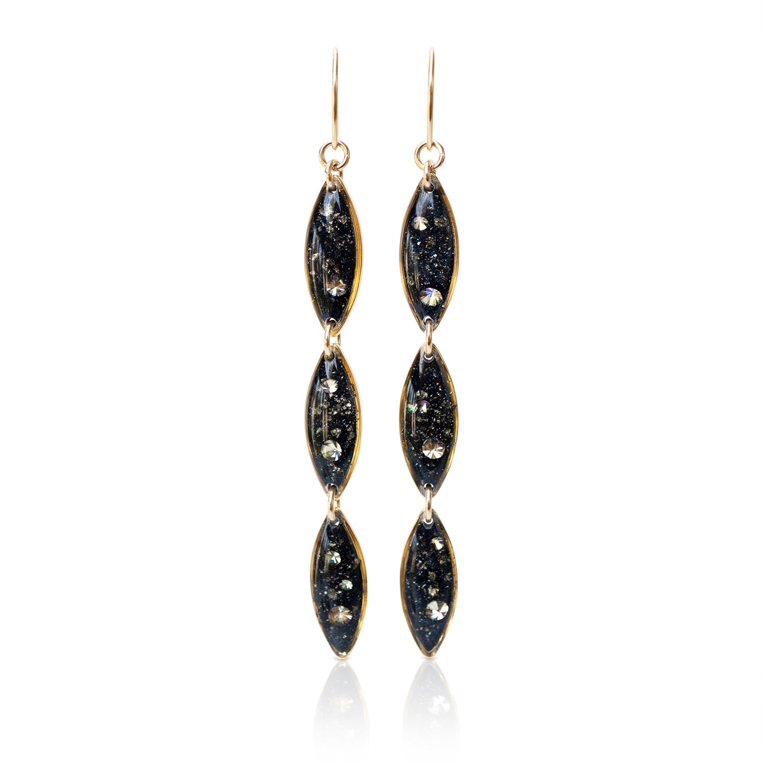 Women’s Black Dangling Galaxy Earrings Kate Koel