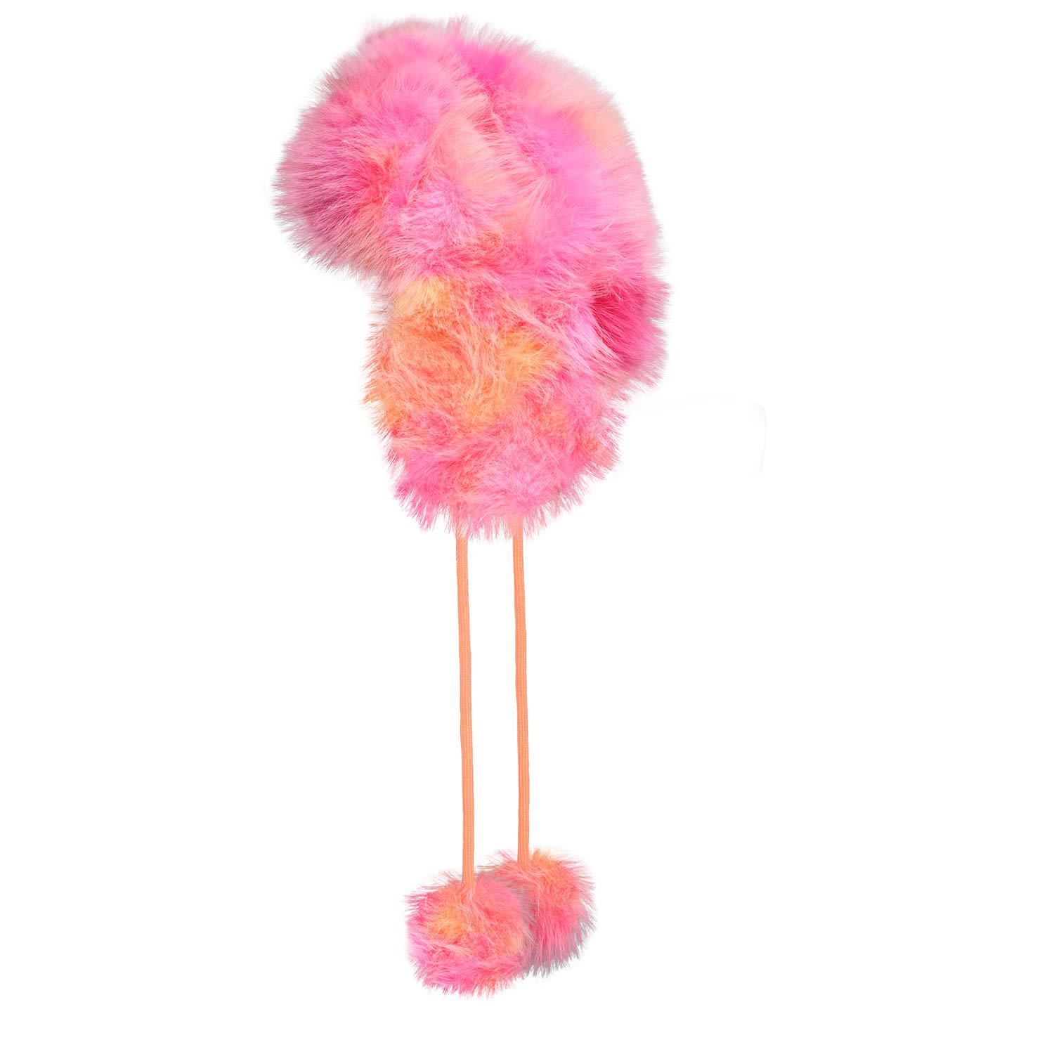 Women’s Pink / Purple ‘No Fox Hunt’ Faux Fur Trapper Hat In Tie Dye One Size Elsie & Fred