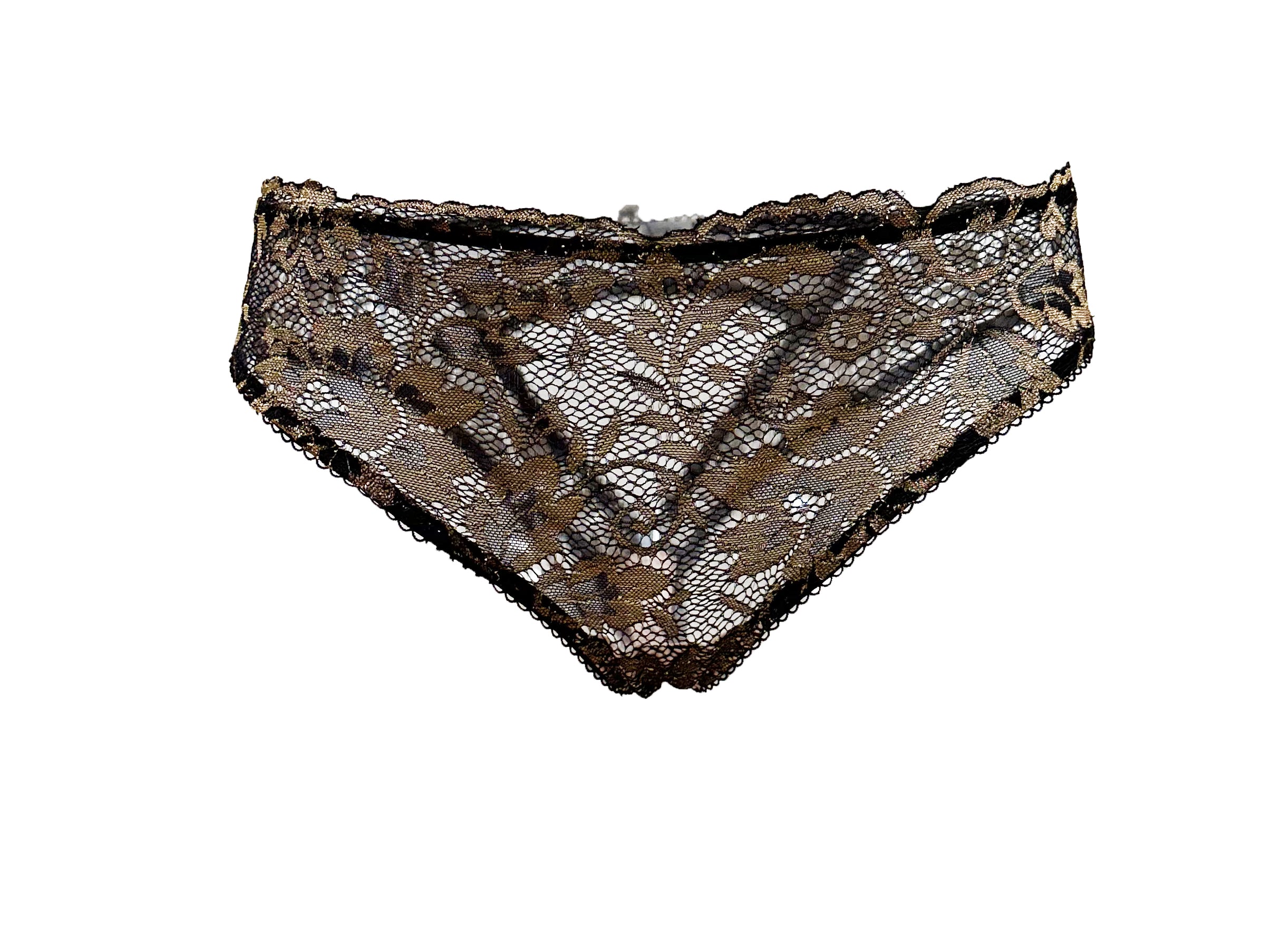 Women’s Royalty Gold Ouvert Panty Small Carol Coelho