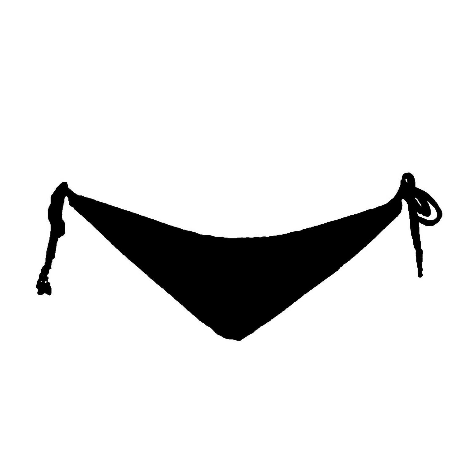 Women’s Copa Thong Bikini Bottom - Black Velvet Medium Brasini Swimwear
