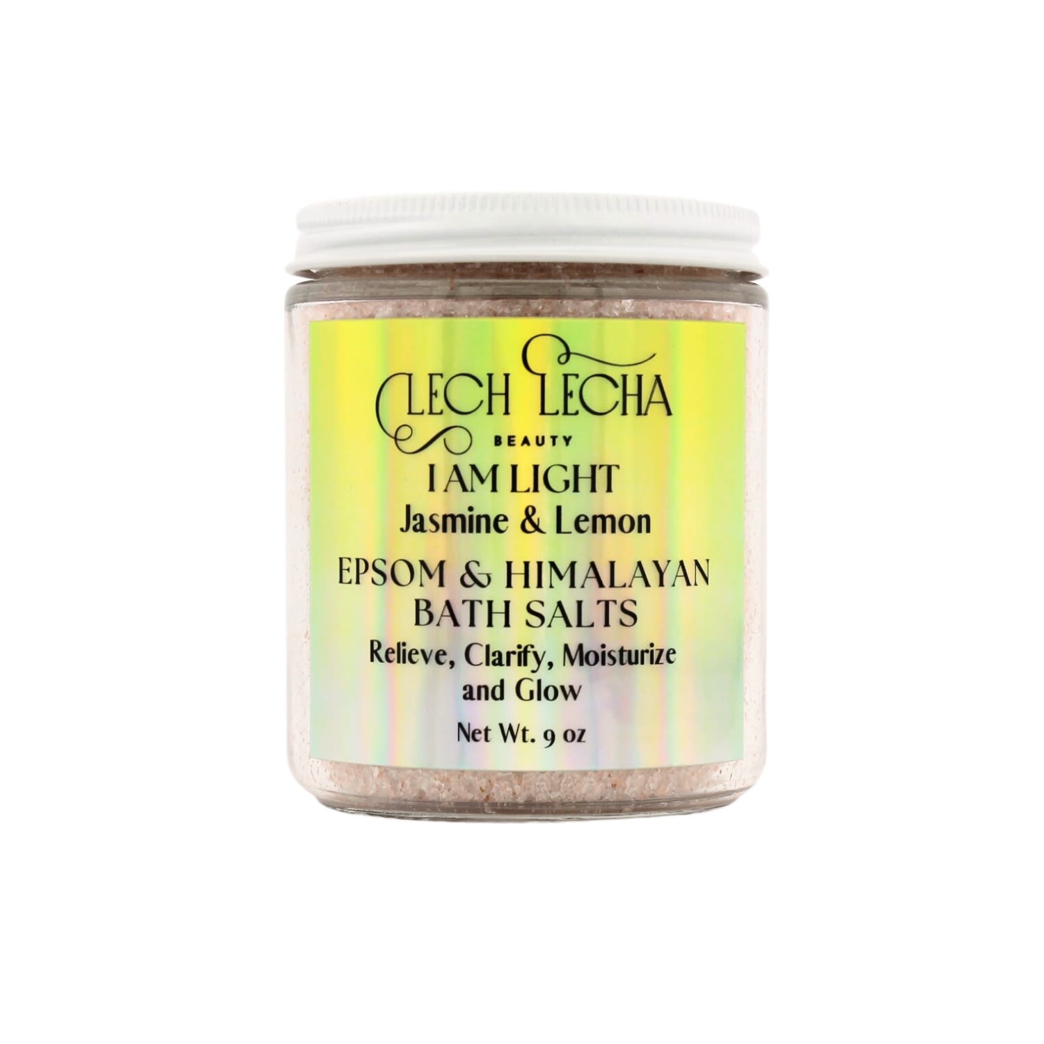 White / Pink / Purple I Am Light Jasmine & Lemon Epsom & Himalayan Bath Salts Large Lech Lecha Beauty