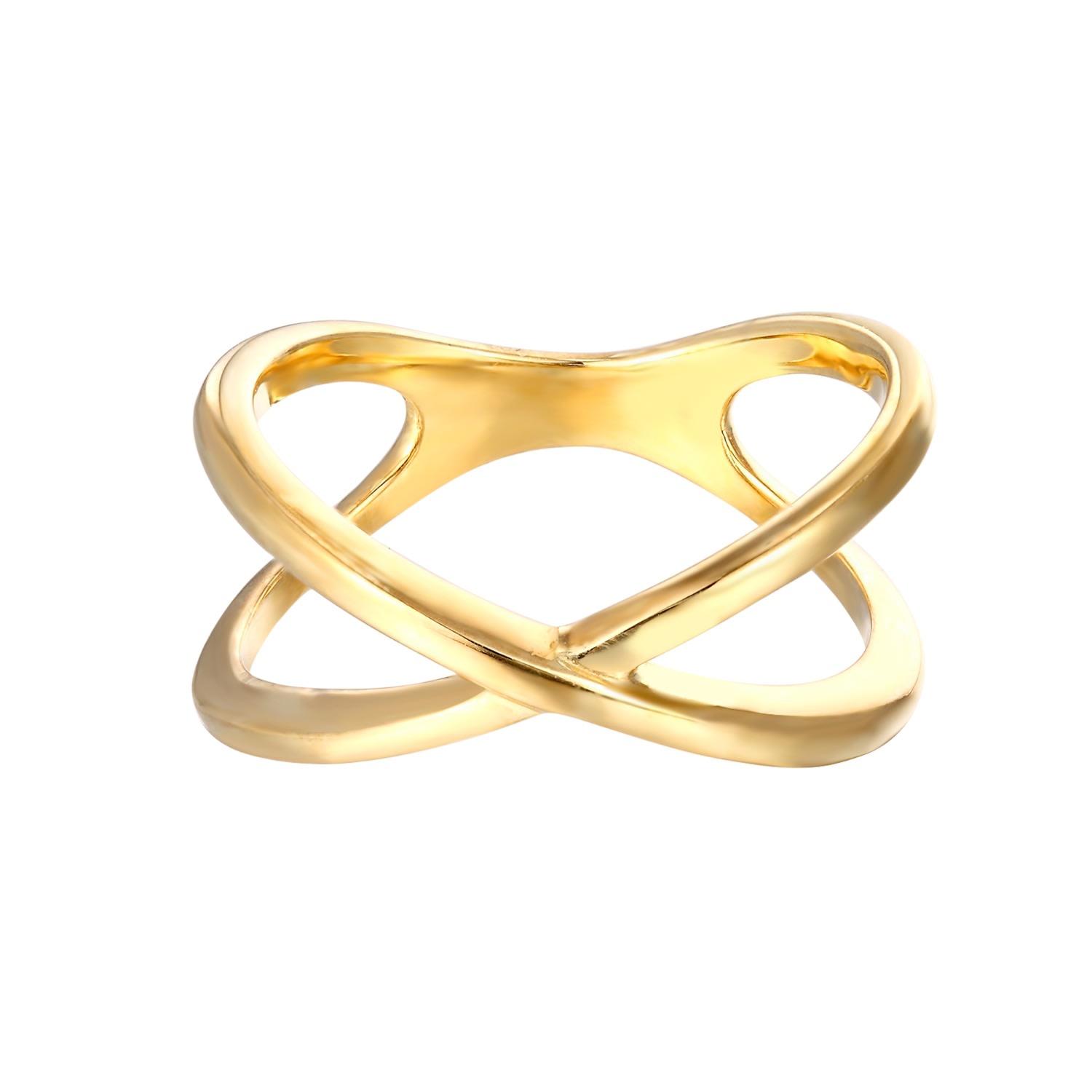 Women’s 22Ct Gold Vermeil Crossover Stacking Ring Seol + Gold