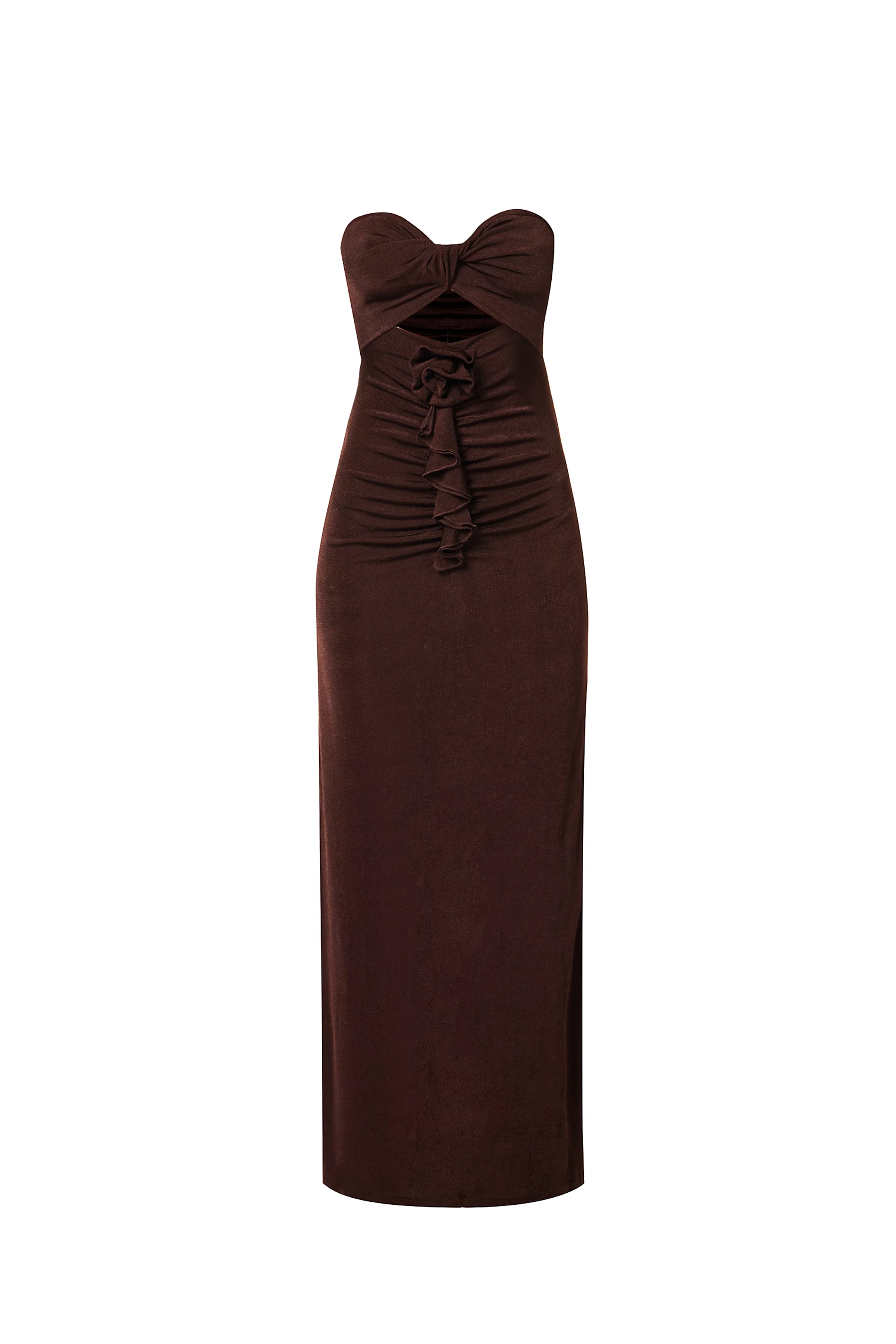 Women’s Tia Brown Strapless Maxi Dress Extra Large Amy Lynn