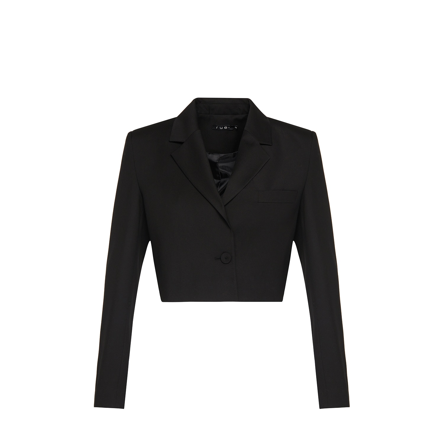 Women’s Long-Sleeve Black Crop Jacket Small Rue Les Createurs