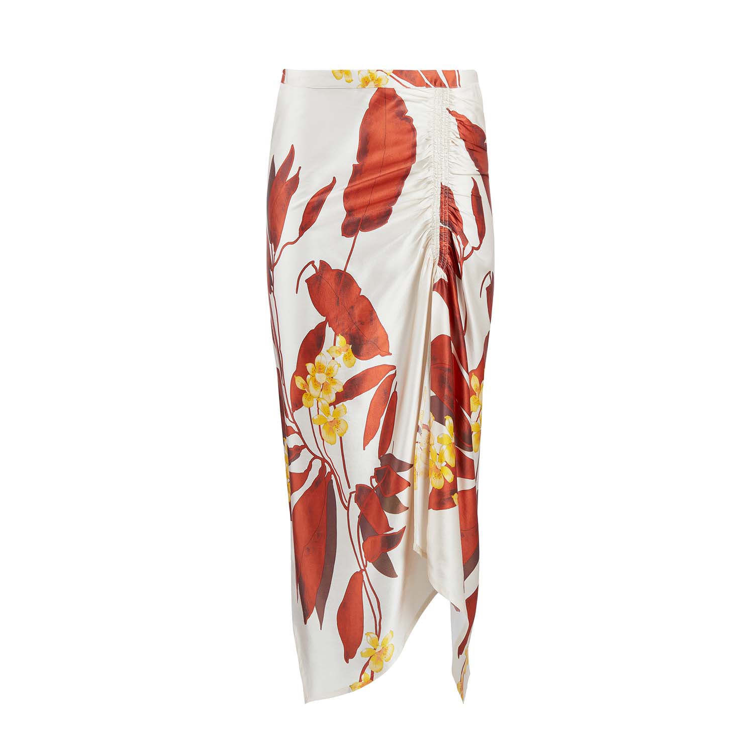 Women’s Erin Brown Tropical Skirt - Silk Extra Small Secret Mission