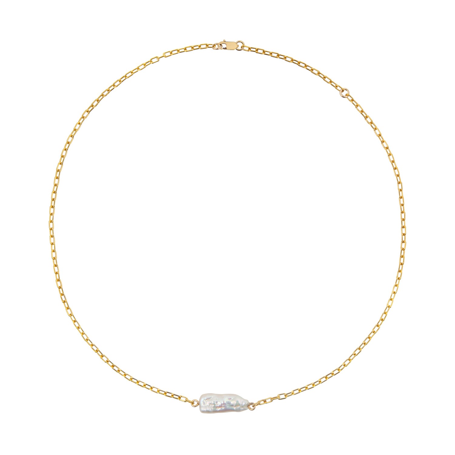 Women’s Gold / White Coralia Long Baroque Pearl Necklace - Gold Ora Pearls