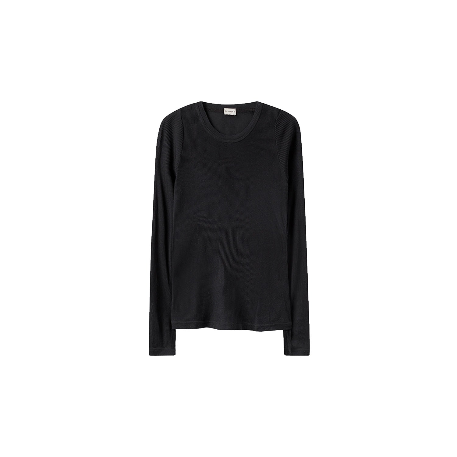 Women’s Ribbed Long Sleeve Top Black Extra Large Silk Laundry