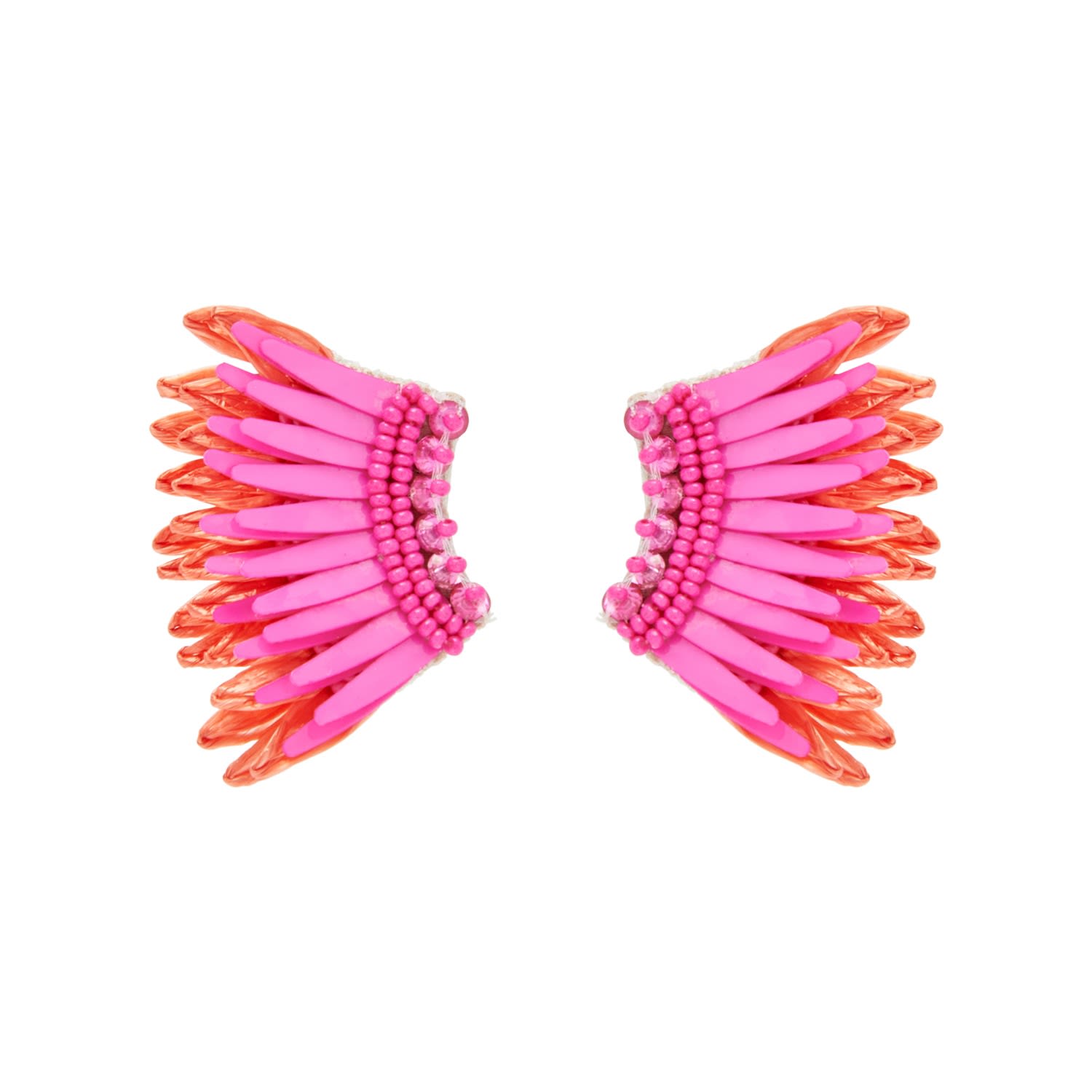 Women’s Pink / Purple Raffia Mini Madelines Orange Pink Mignonne Gavigan