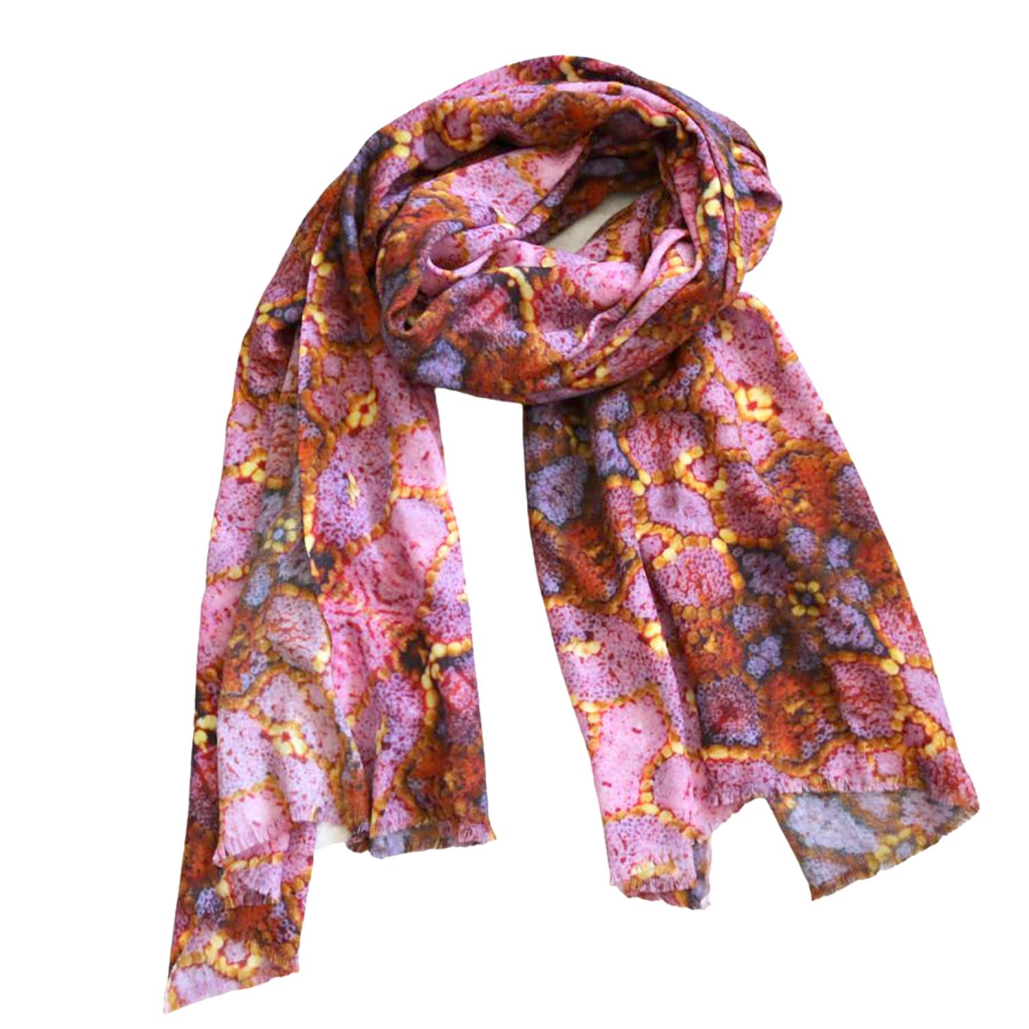 Women’s Pink / Purple In The Pink Merino Wool Scarf One Size Benni Marine Designs