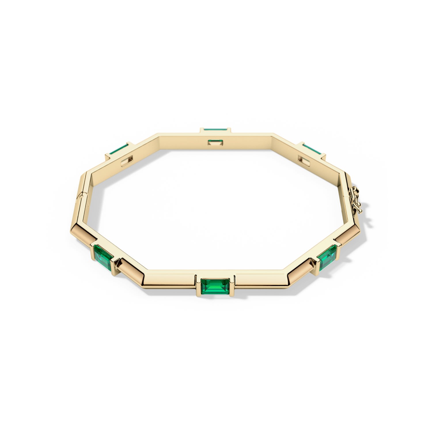 Women’s Gold The Alea Lock Bracelet - Emerald Ora Ana