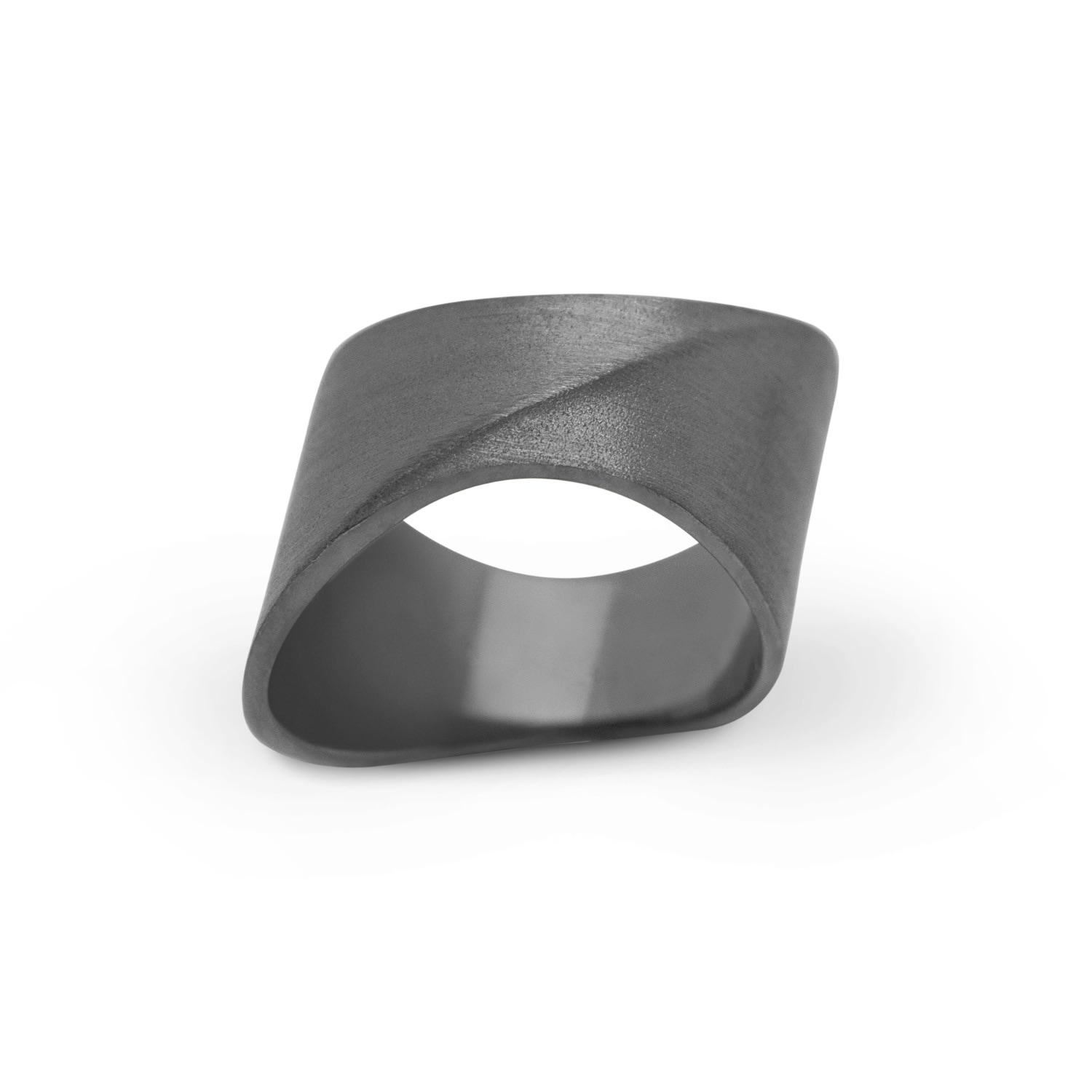 Women’s Sharch Solid Ring Black Textured Cristina Cipolli Jewellery