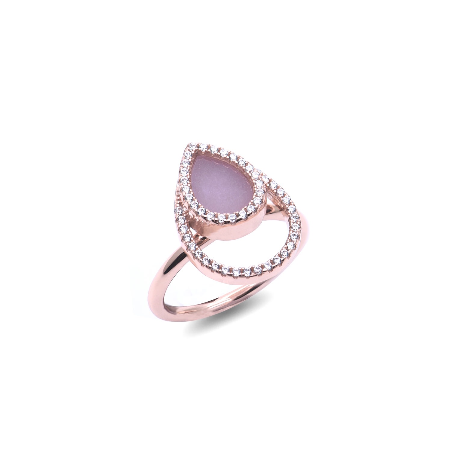 Women’s Rose Gold Aqua Ring In Lavender Jade Ii Jadeite Atelier