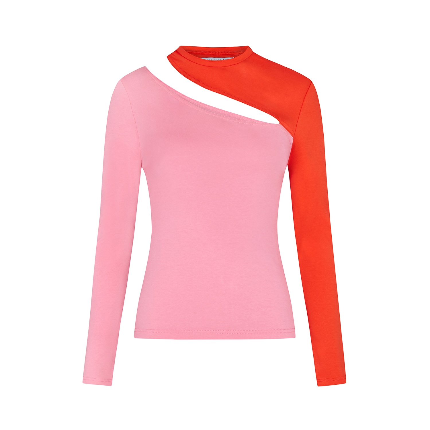 Women’s Pink / Purple / Red Vanity Slitted Jersey Top In Pink And Red Xxs Blonde Gone Rogue