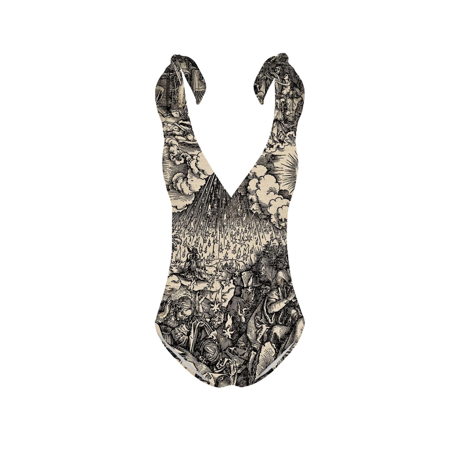 Women’s Brown Durer Series Fifth Seal One Piece Swimsuit Small Aloha from Deer
