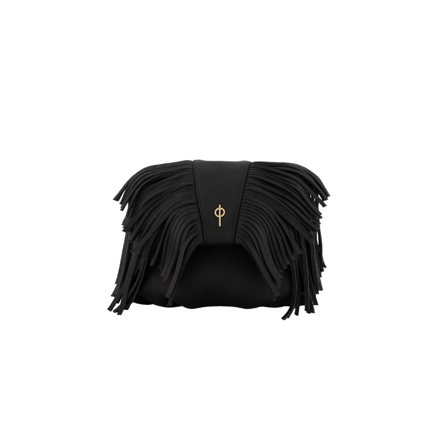 Women’s Mini Fringe Crossbody Black Otrera