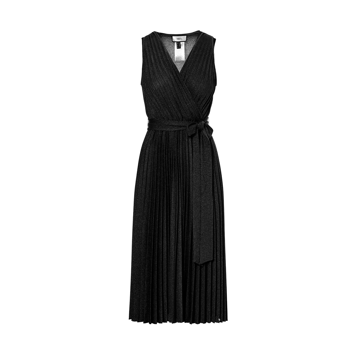 Women’s Lurex Thread Viscose Dress Black Extra Small Nissa