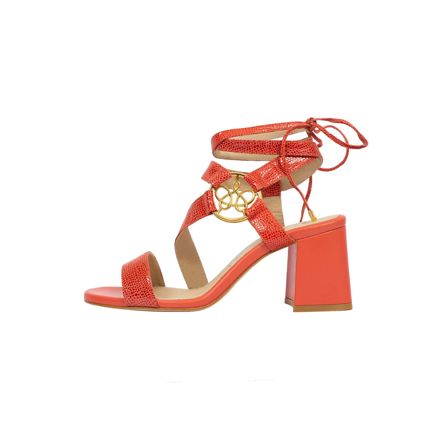 Women’s Yellow / Orange Lara Sandal - Coral 10 Uk Sante + Wade