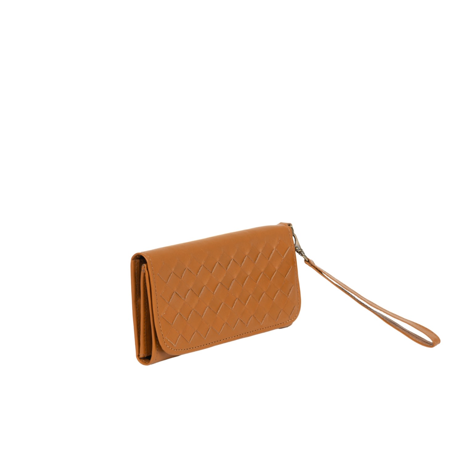 Men’s Neutrals Woven Wristlet Wallet Camel Deux Mains