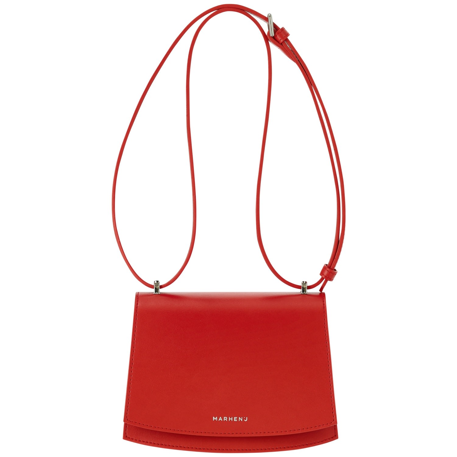 Women’s Apple Leather Shoulder Bag - Calla Mini - Mela Red Marhen. j