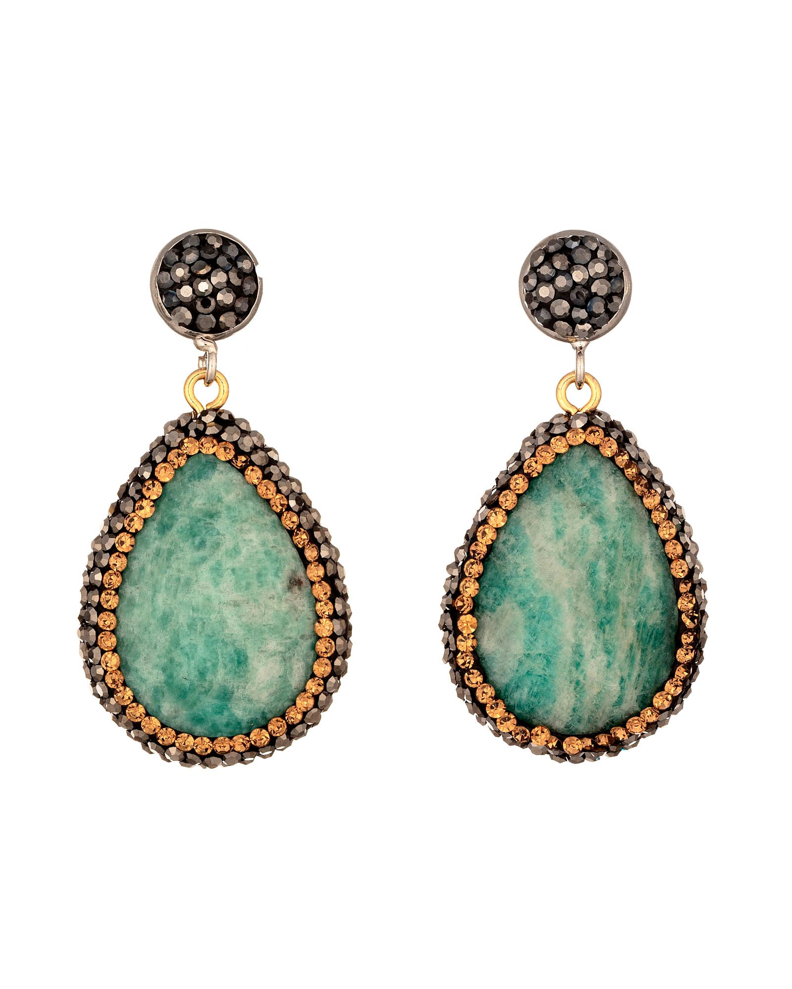 Women’s Aqua Drop Earrings Crystals and Co