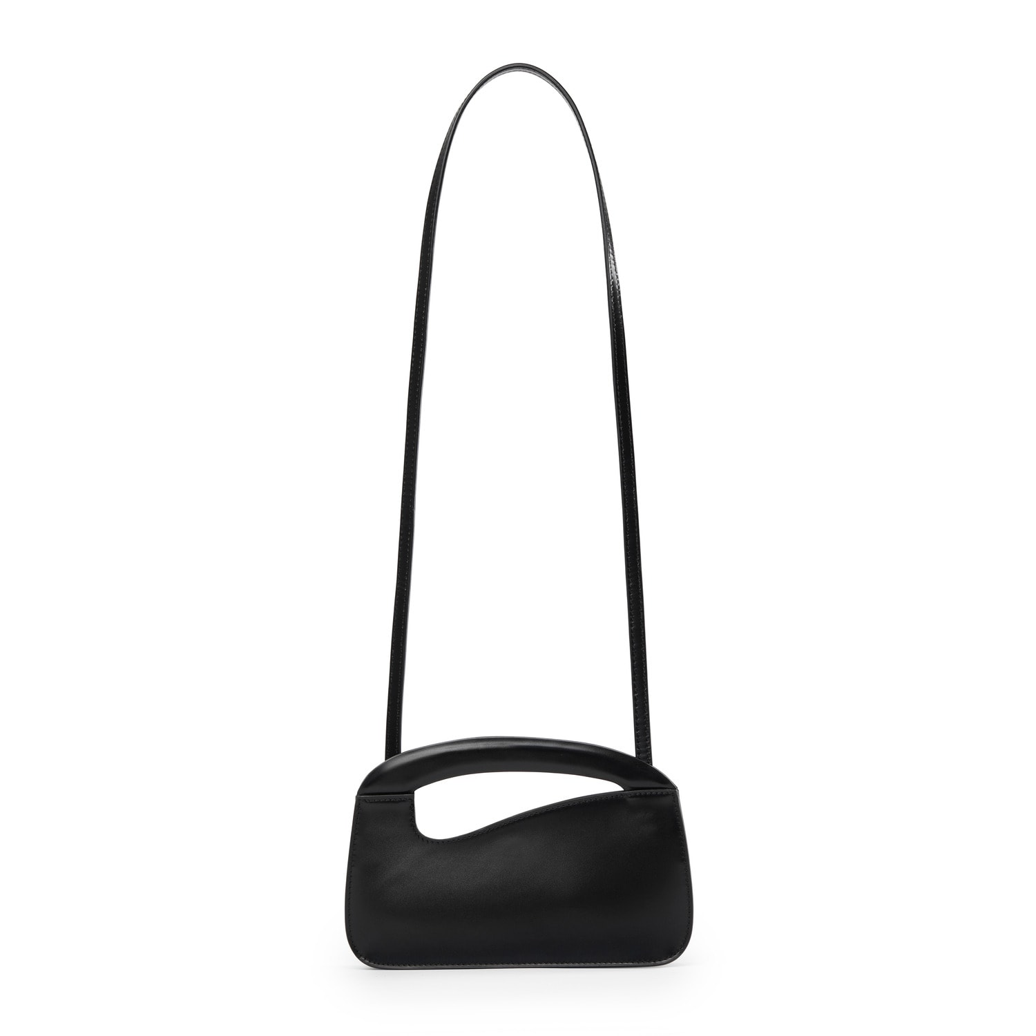 Women’s Black Small Curve Handbag With Leather Strap Natalie Dennis