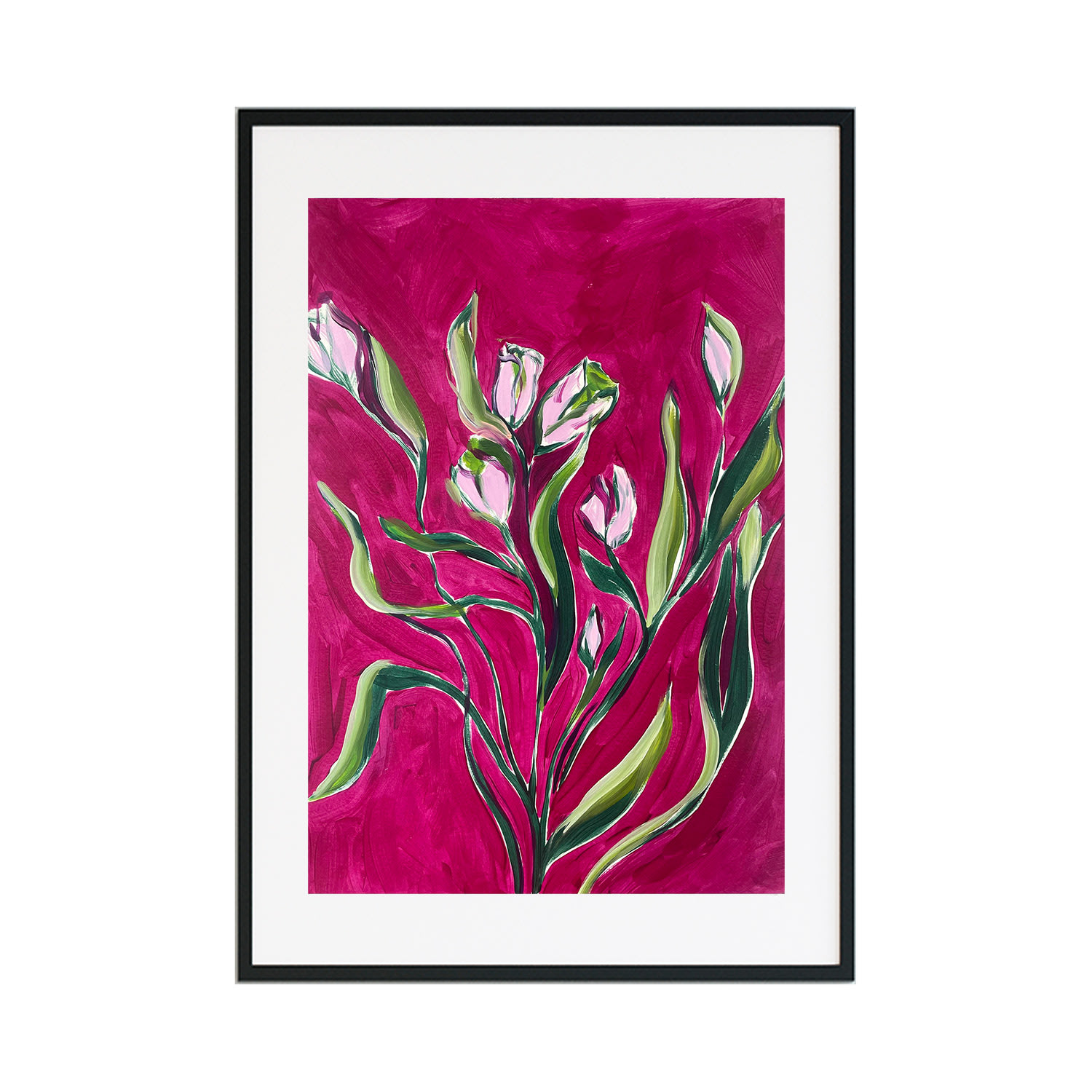 Red Love Blooms - Abstract Floral Print Jessica Slack Studio