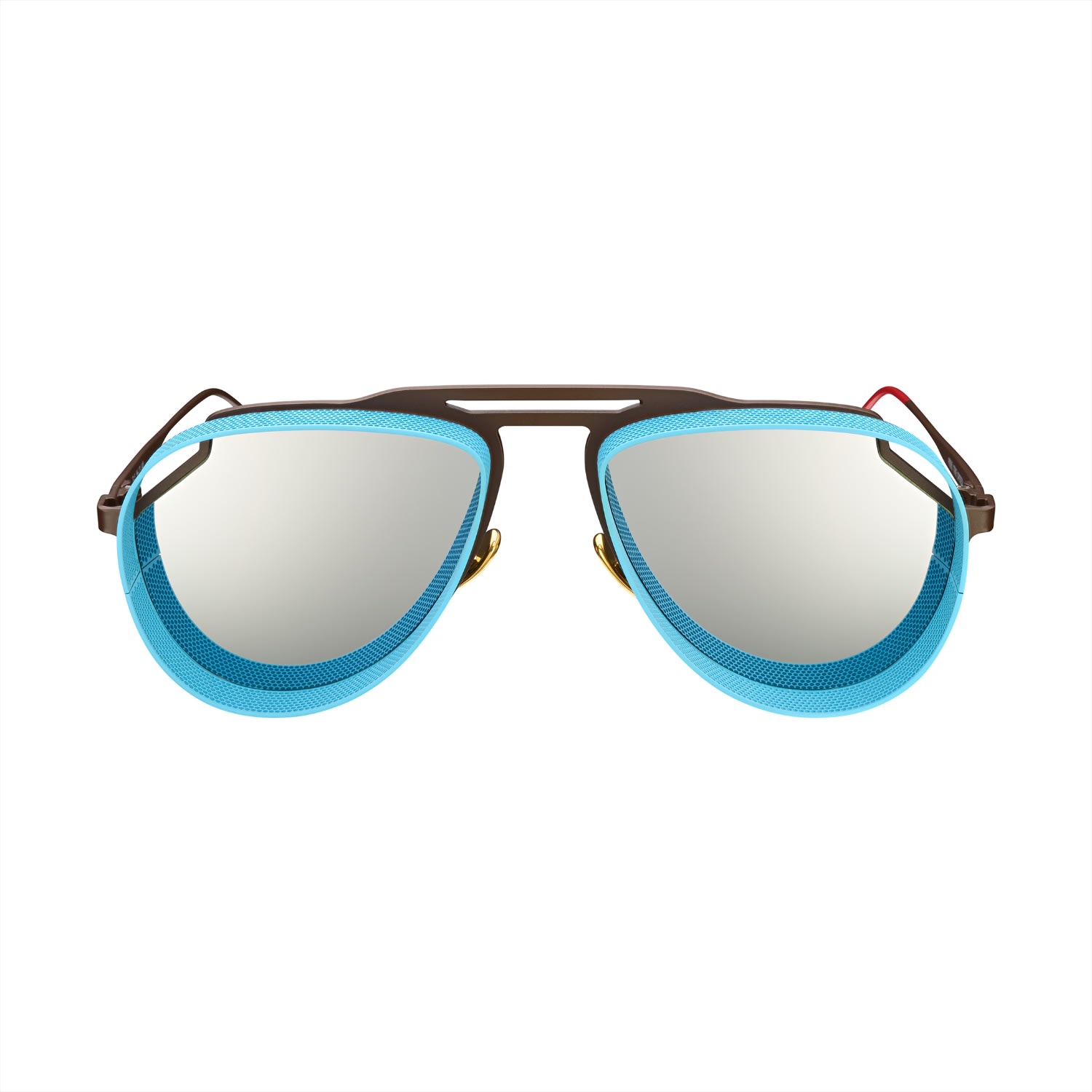 Women’s The Tom - Unisex - Rose Gold And Sky Blue Matte Frame Vysen Eyewear